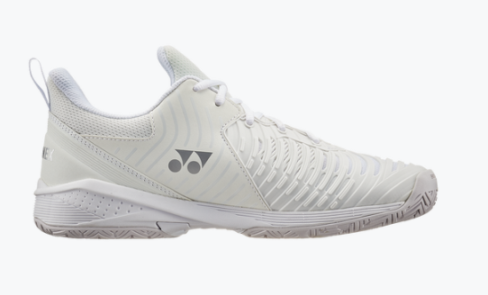 Yonex Power Cushion Sonicage 3 Women's Tennis Shoes - All Court White Silver | Lightweight Cushioned Sneakers for Women | Perfect for Tennis, Badminton & Casual Wear