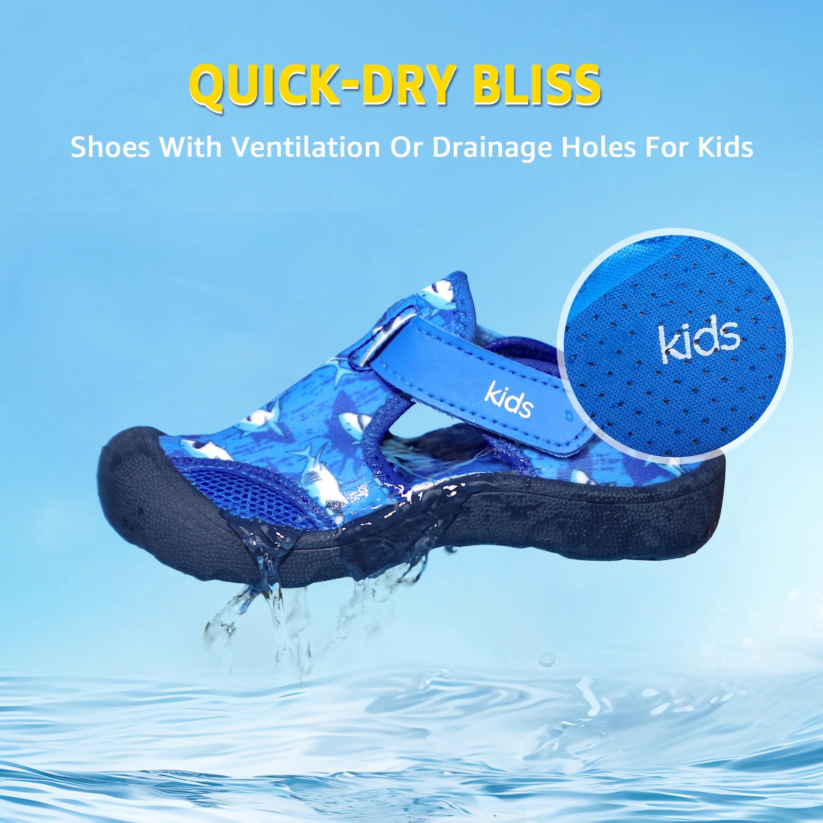 **Toddler Water Shoes for Boys & Girls - Quick-Dry Non-Slip Beach Swim Pool Shoes for Kids - Perfect for Beach, Pool, and Outdoor Water Play**
