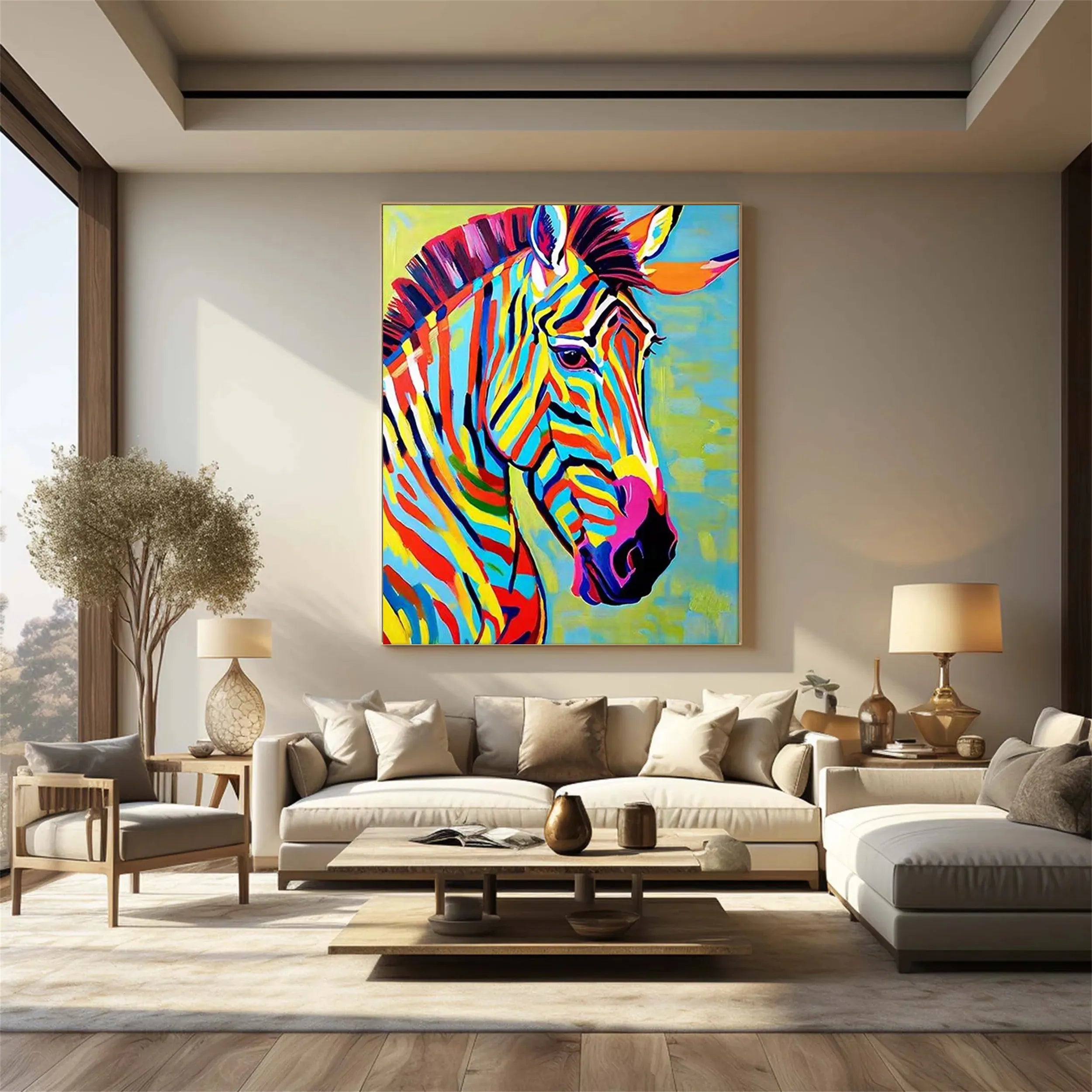 Animal Art Painting #AP021 - Handmade Canvas Wall Decor for Living Room, Bedroom & Office | Wildlife & Nature Inspired Artwork