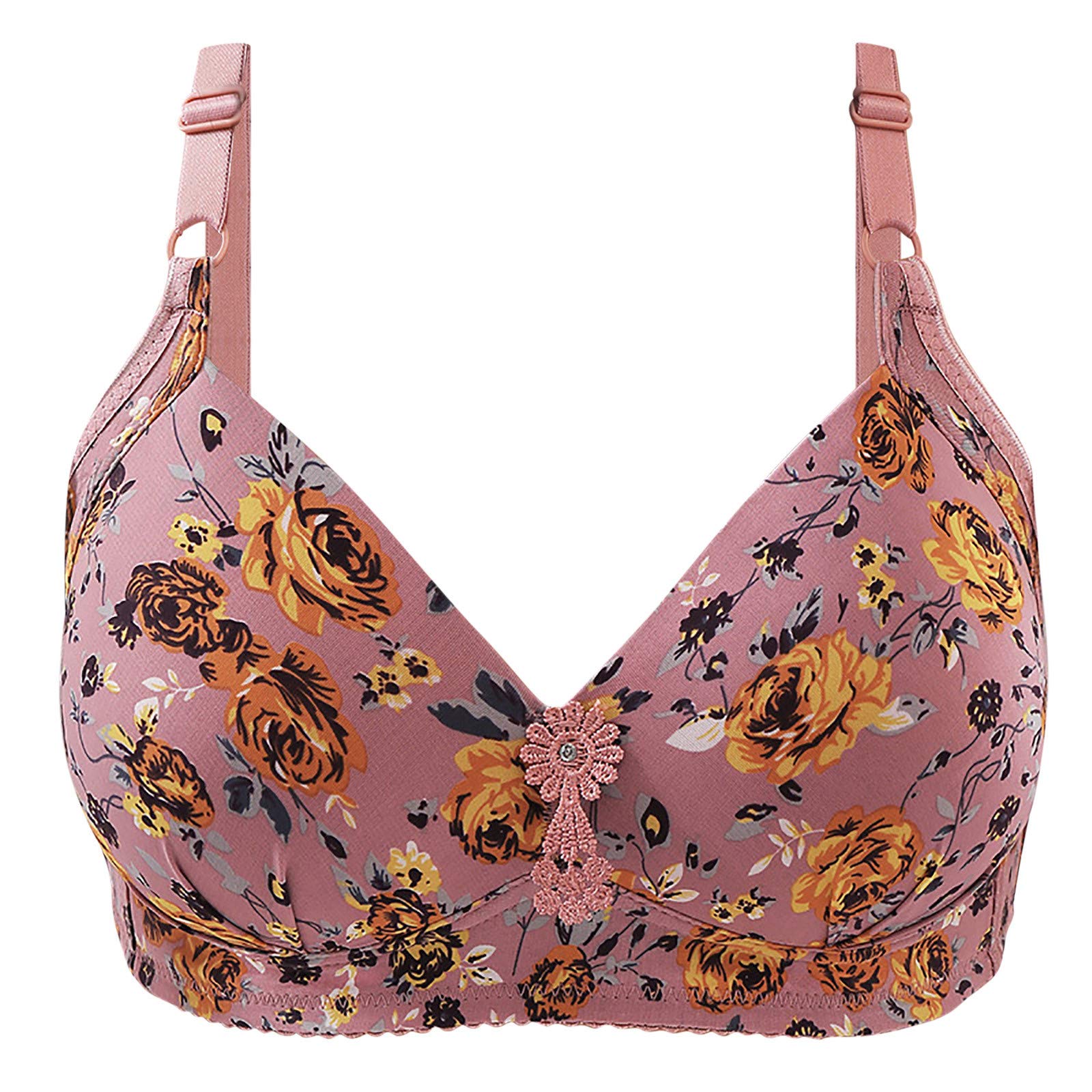 Bolayu Women's Minimizer Bras - Comfortable Wirefree Full Coverage Non-Padded Bra for Large Bust with Cushion Straps | Perfect for Everyday Wear, Work & Yoga