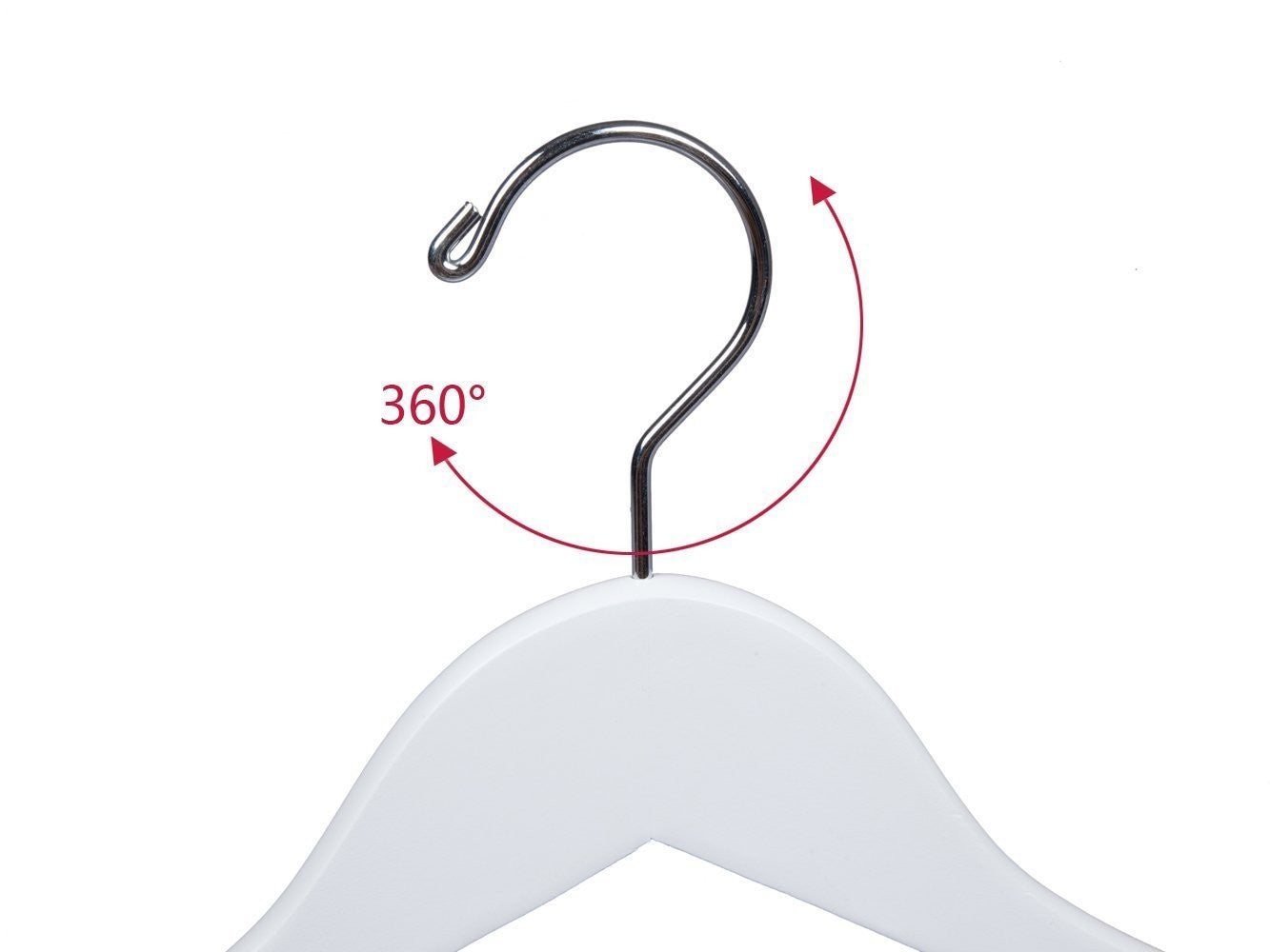 Premium White Wooden Dress Shirt Hangers - Heavy Duty Closet Organizer for Men's Business Attire, Formal Wear & Suits - Perfect for Home, Office & Retail Clothing Display