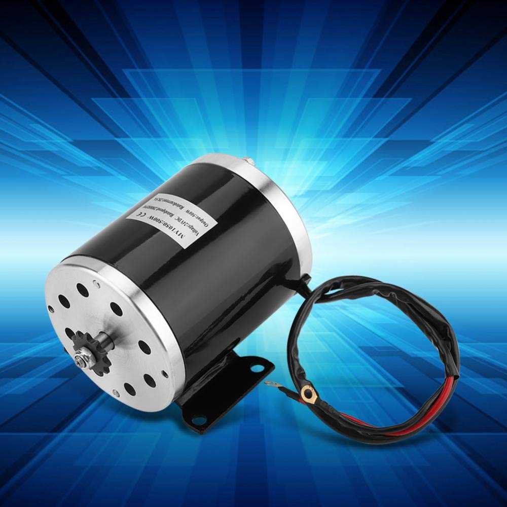 500W 24V DC Brushed Electric Motor with Mounting Bracket - High Power DIY Motor for Electric Scooters, E-Bikes, Go-Karts & Small EV Projects | Perfect for Home DIY, Hobbyists & Small Vehicle Upgrades