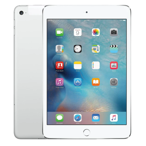 Apple iPad Mini 4 128GB Silver - WiFi + Cellular - Compact Tablet for Travel, Work & Entertainment