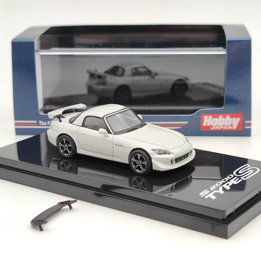 1/64 Honda S2000 Type S (AP2) Platinum White Diecast Model Car - Hobby Japan HJ641020SPW - Collectible Miniature Vehicle for Display, Gifts & Car Enthusiasts