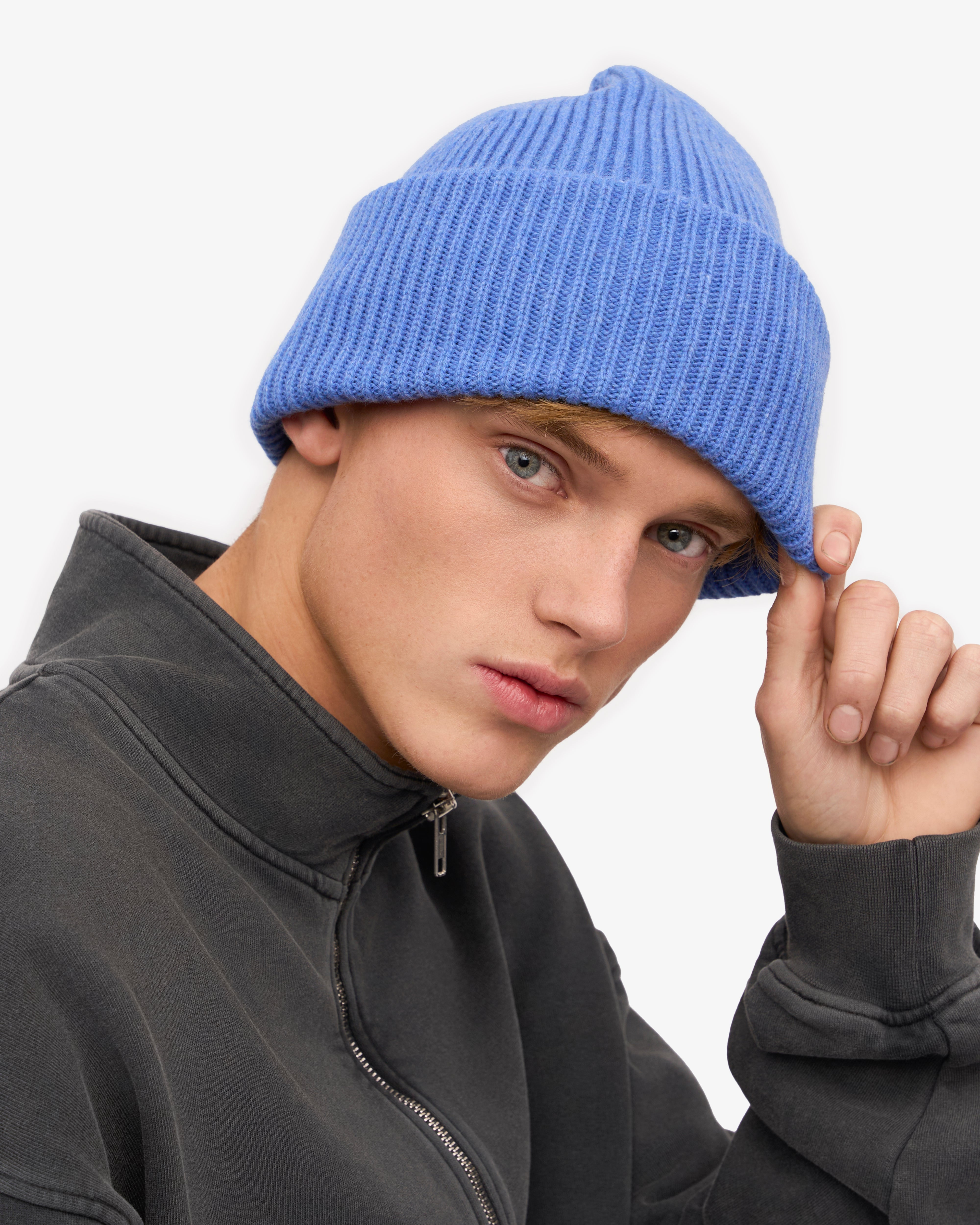 Premium Merino Wool Beanie - Soft & Warm Winter Hat for Men & Women - Pacific Blue - Perfect for Skiing, Hiking & Outdoor Activities