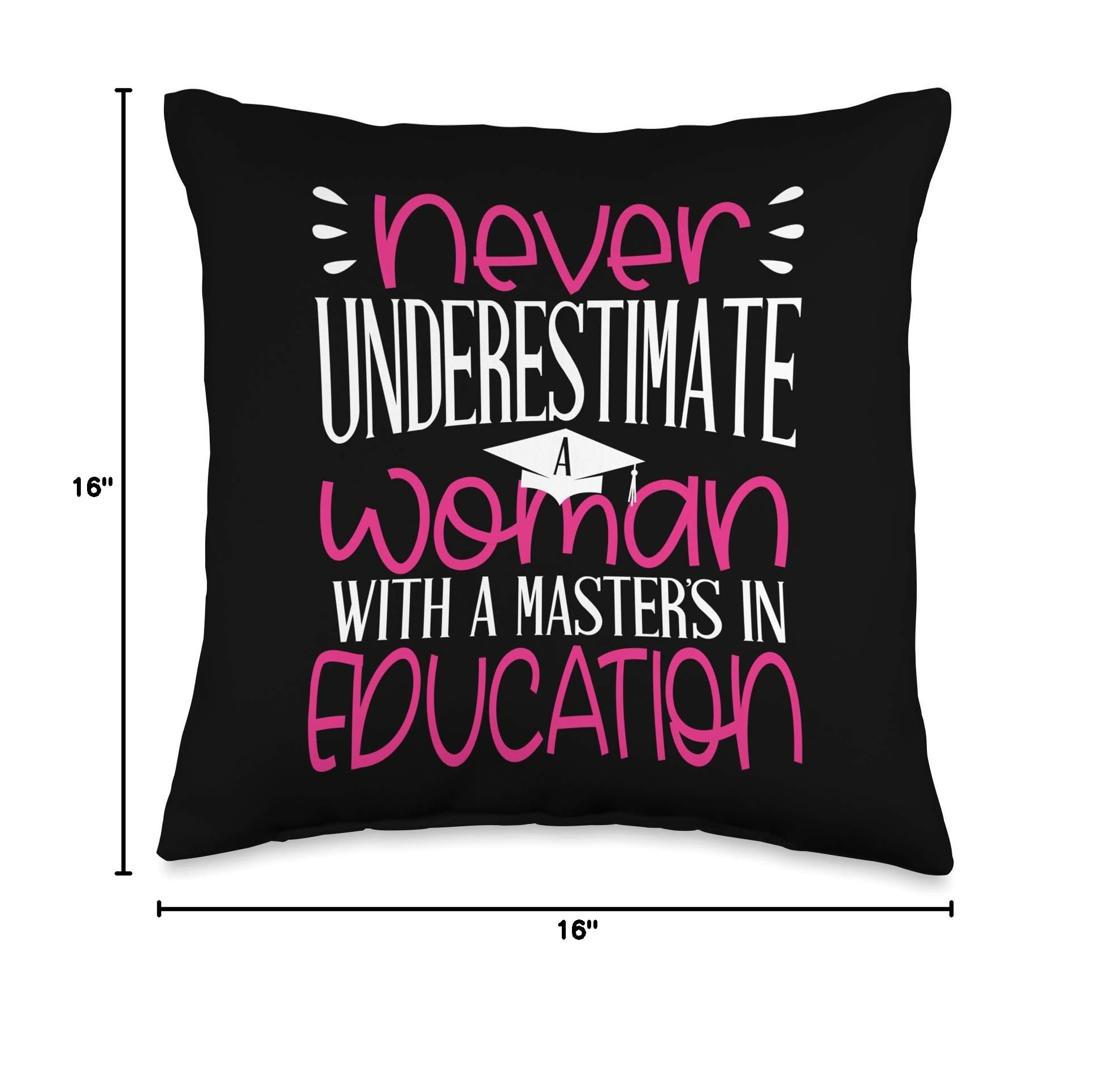 Funny 2024 MED Graduation Throw Pillow for Education Masters Degree - Perfect Gift for Teachers, Graduation Party Decor & College Dorm Accessories