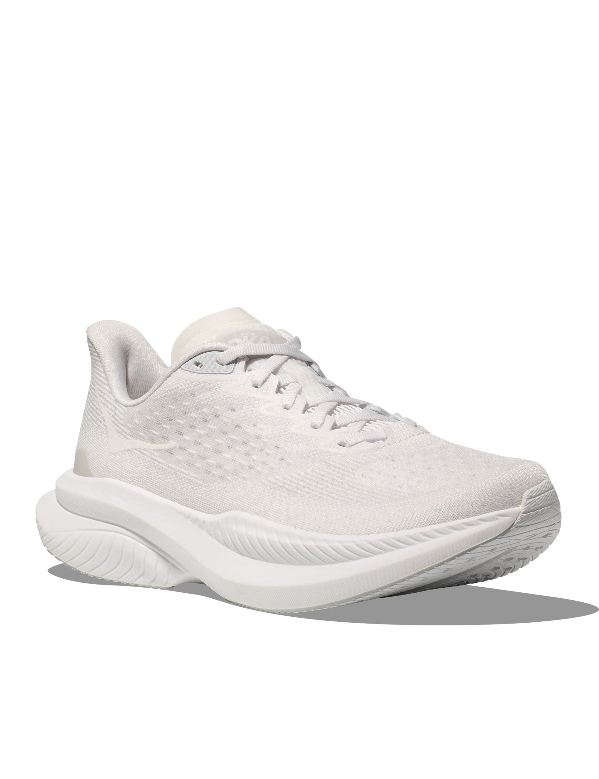 Hoka Mach 6 Running Shoes for Women - White (1164033-WWH) | Lightweight Cushioned Road Running Sneakers for Training & Marathon