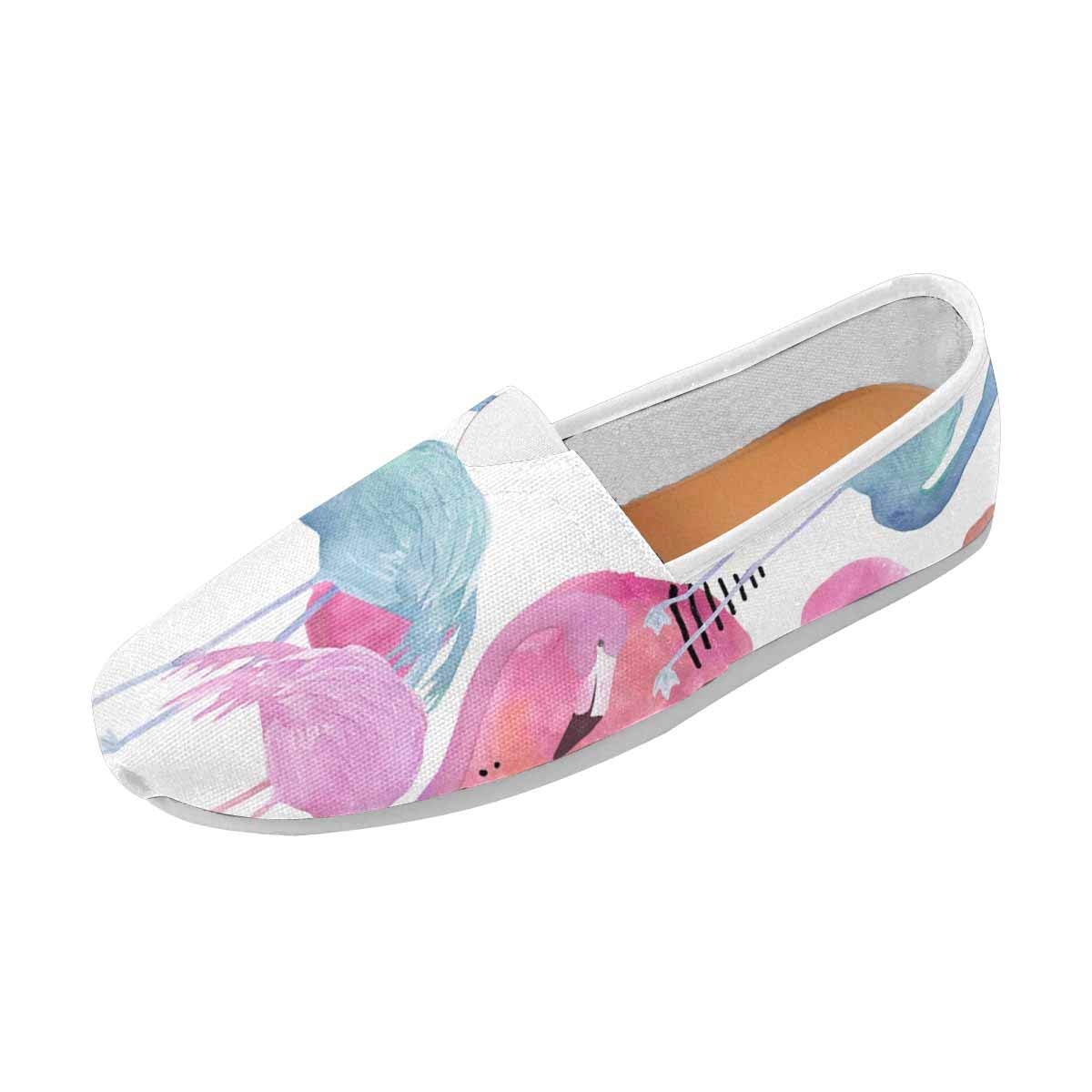 InterestPrint Watercolor Flamingo Women's Slip-On Loafers - Comfortable Casual Shoes for Women - Perfect for Walking, Travel & Everyday Wear