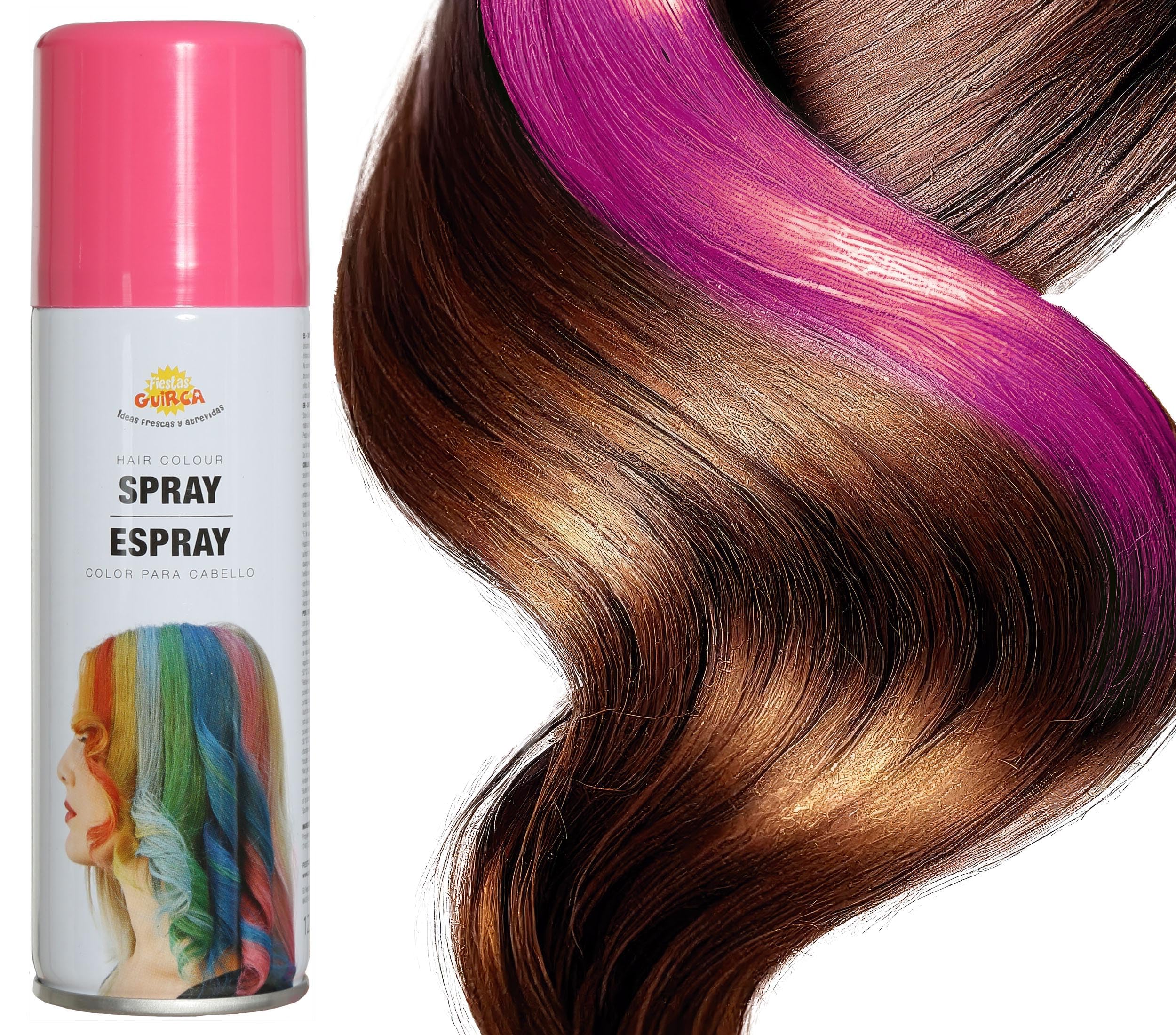 FIESTAS GUIRCA Rose Hair Spray (125ml) - Temporary Hair Color Spray for Halloween, Birthdays, New Year & Celebrations - Washable Hair Paint for Adults & Kids - Perfect for Costumes, Parties & Festive Events