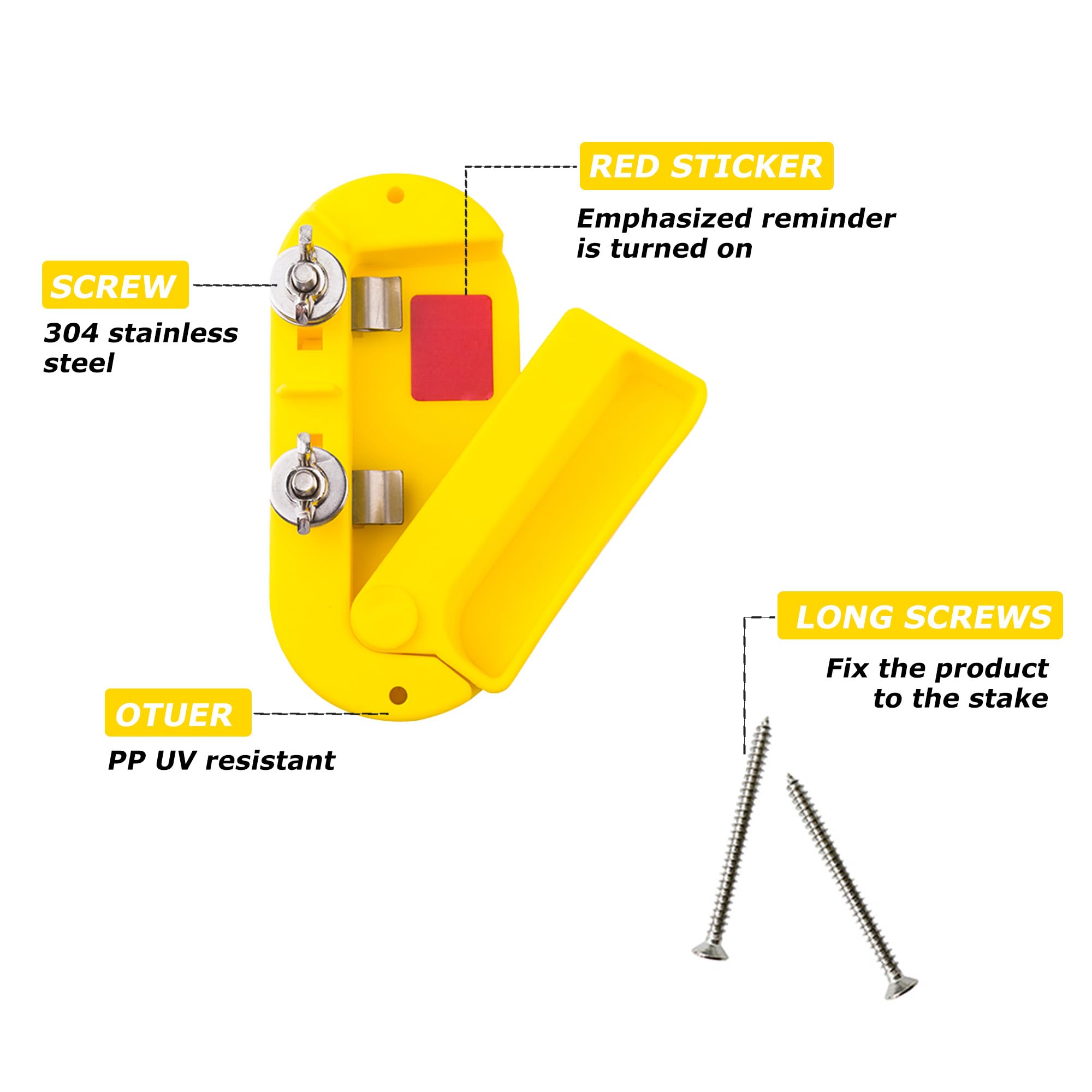 Heavy Duty Plastic Single Pole Electric Fence Cut Off Switch - Yellow | Weatherproof Safety Switch for Farm, Ranch & Livestock Fencing Systems