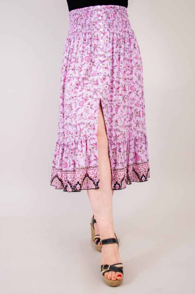 Stylish Mika Skirt by Pokani - Women's Fashion Flowy Midi Skirt for Casual Wear, Office & Date Night Outfits