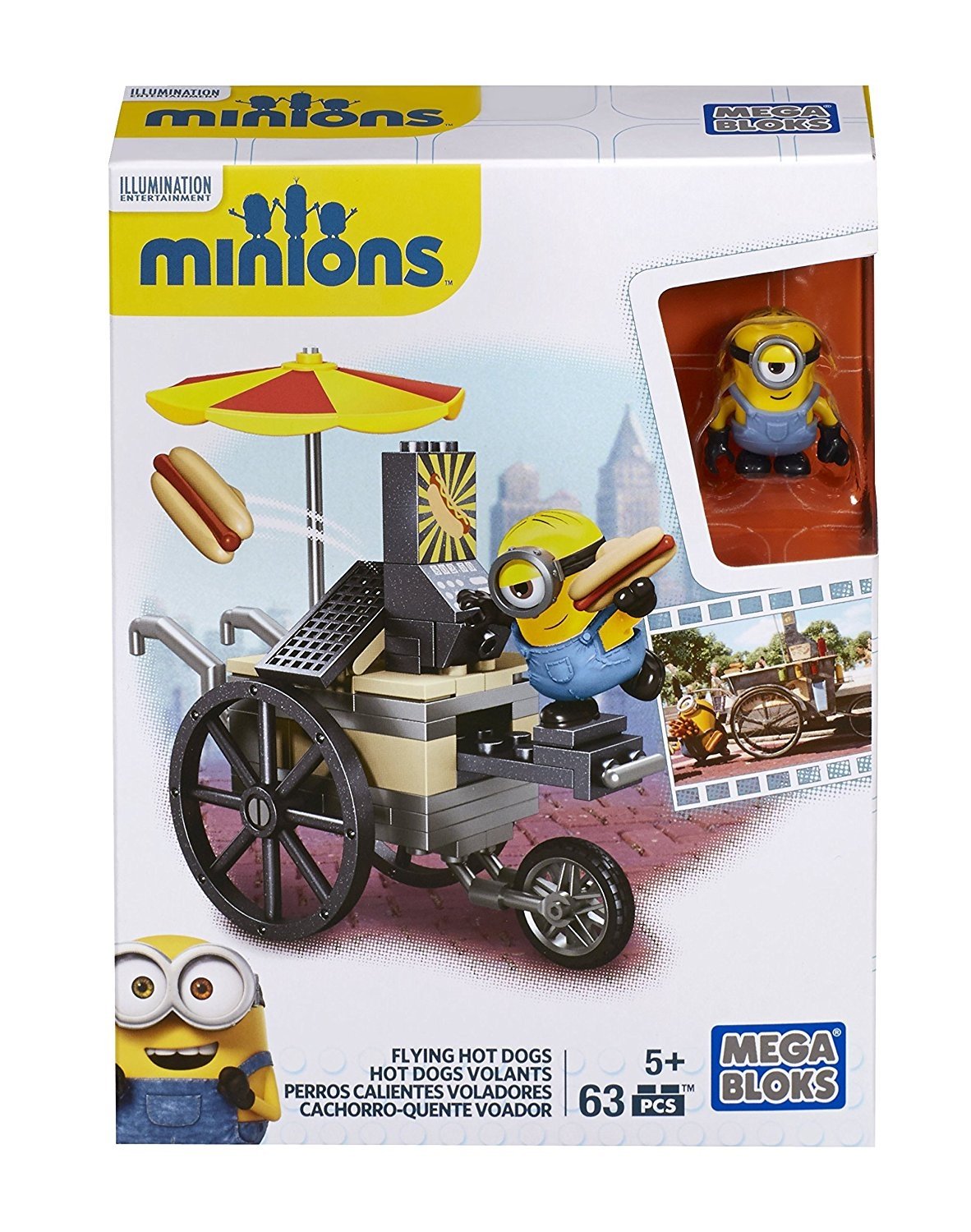 Minions Movie Mega Bloks Building Toy Set - Flying Hot Dog Minion Figure for Kids & Collectors | Perfect for Birthday Gifts & Playtime Fun