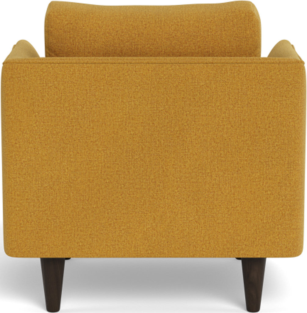 Rainey 35 Armchair - Modern Accent Chair for Living Room, Bedroom & Office - Comfortable Upholstered Lounge Chair with Wooden Legs - Perfect for Reading, Relaxing & Home Decor