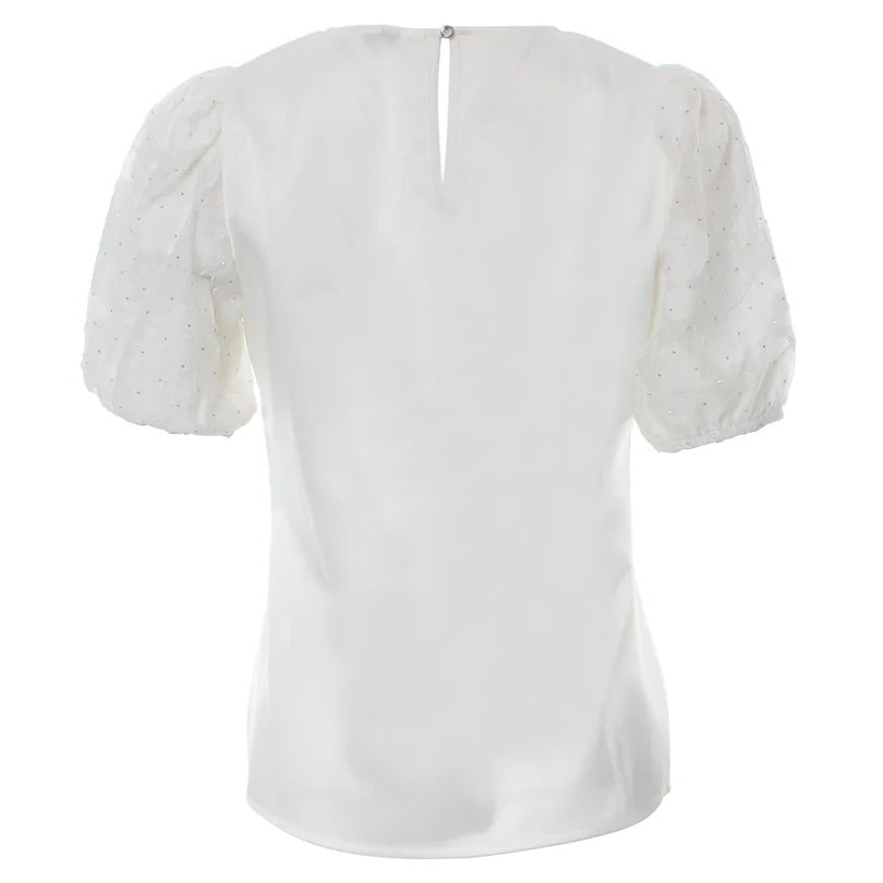 Kally Top Women's Casual Blouse Off White - Perfect for Summer Outfits, Beach Wear, and Everyday Fashion