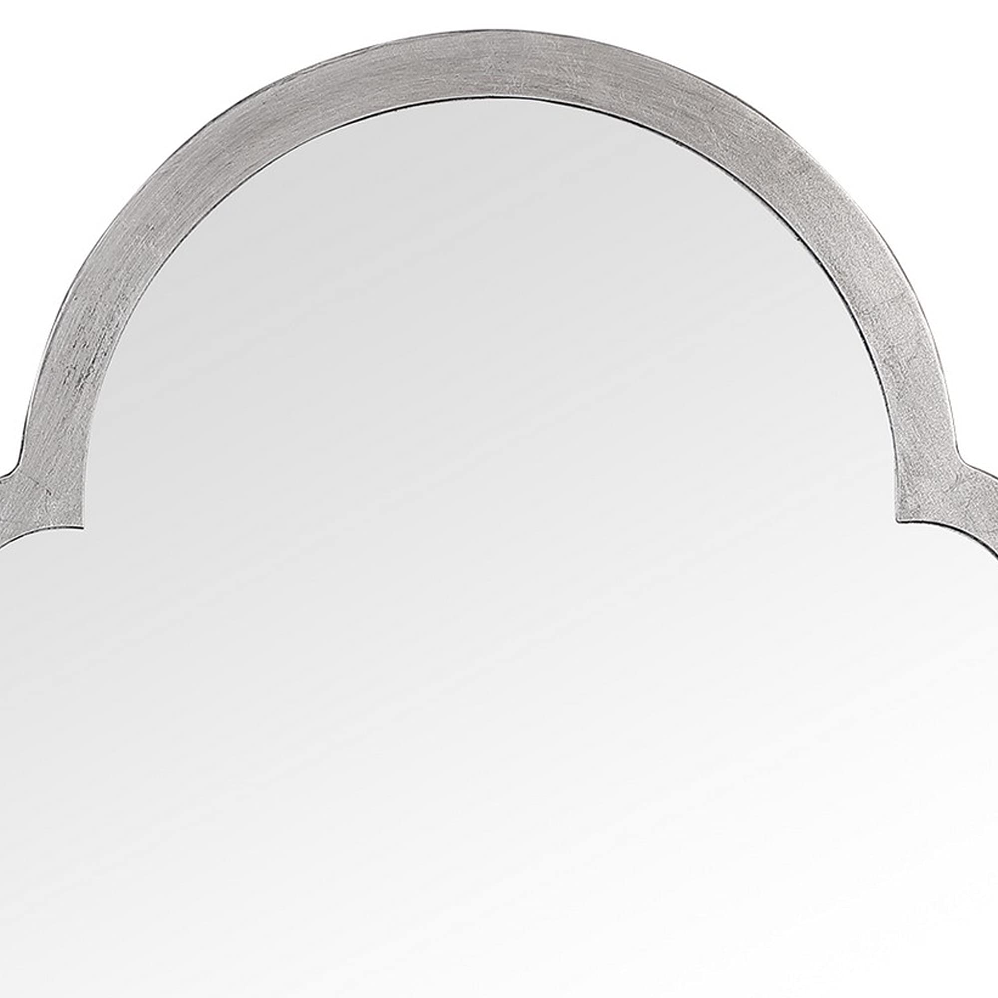 Benjara Sleek Elongated Quatrefoil Frame Mirror - Silver | Modern Wall Mirror for Living Room, Bedroom & Entryway Decor