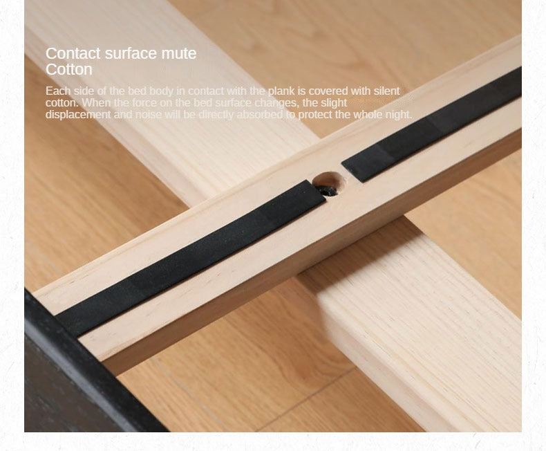 Oak Solid Wood Floating Platform Bed - Modern Minimalist American Light Bed Frame, No Headboard - Perfect for Small Bedrooms & Contemporary Home Decor