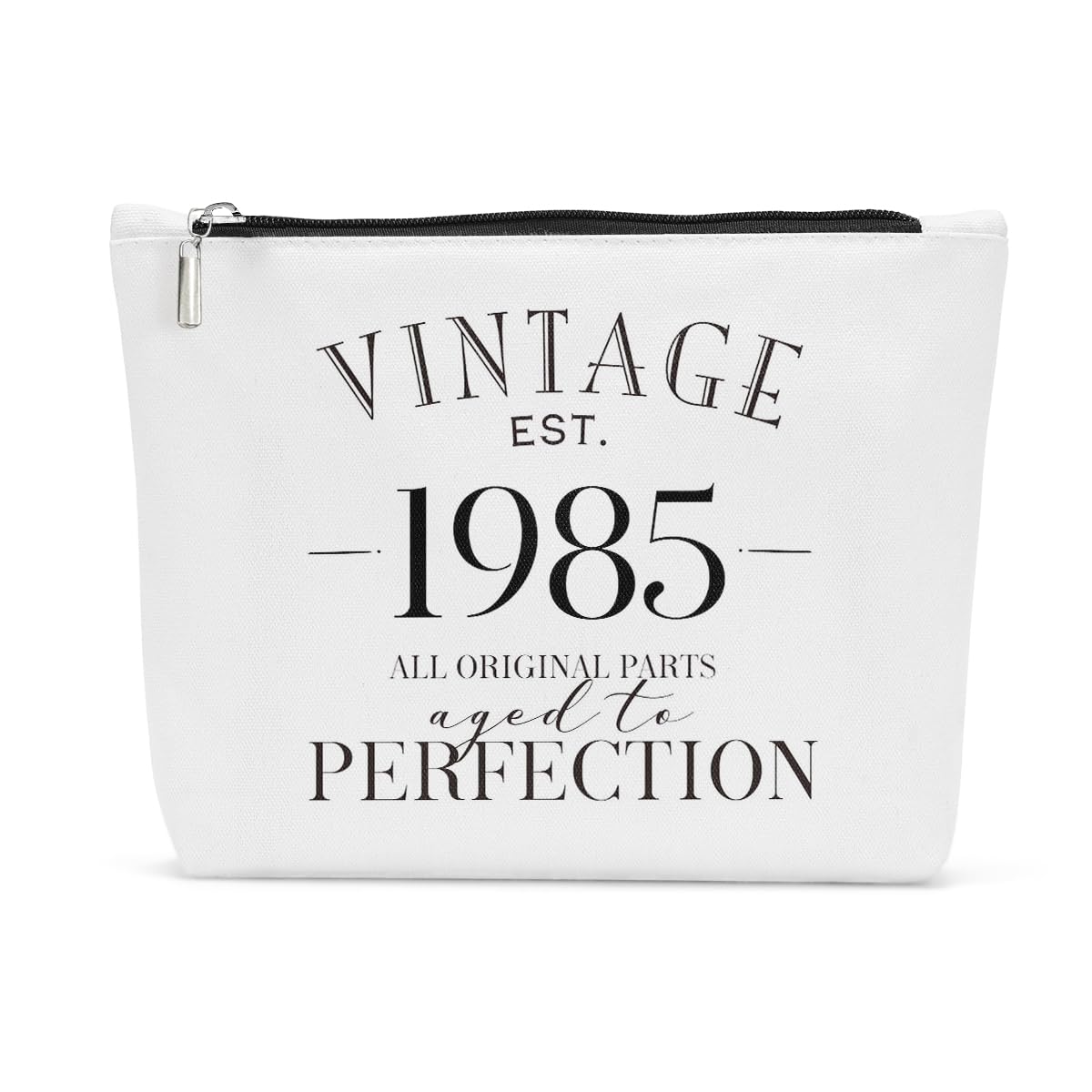 JIUWEIHU 40th Birthday Gifts for Women - Vintage EST. 1984 Makeup Bag | Thoughtful Present for Mom, Wife, Sister, Friend, Coworker, Aunt or Boss | Perfect 1984 Birthday Decorations & 40 Year Old Gift Idea - Great for Travel, Makeup Storage & Special Occasions