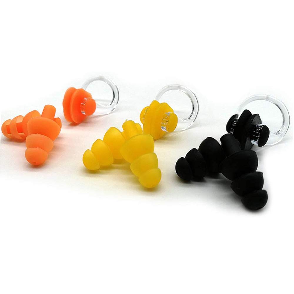 Waterproof Silicone Swim Earplugs & Nose Clips Set (6 Pairs) - Comfortable Swimming Accessories for Kids & Adults - Perfect for Pool, Beach & Water Sports