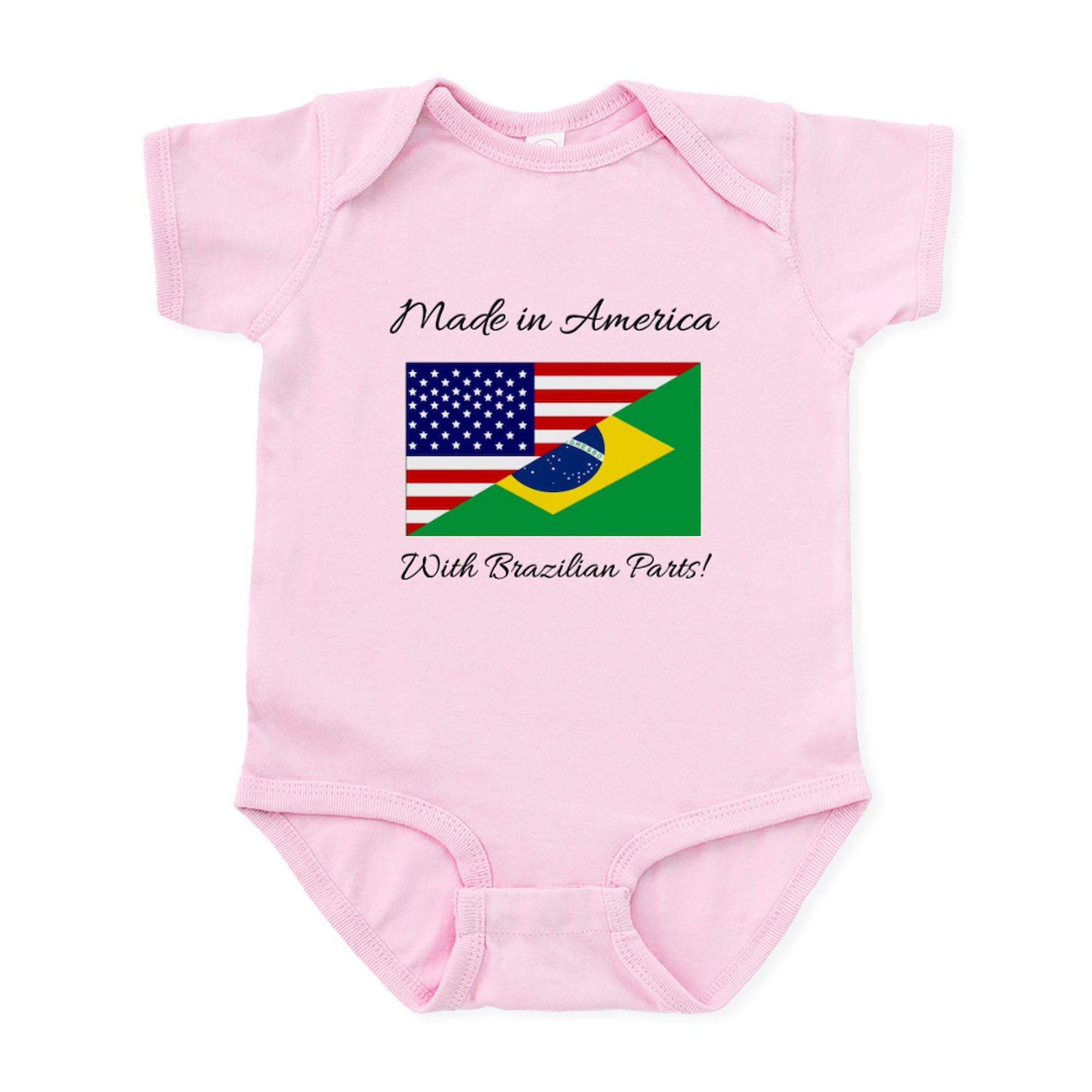 Made in USA Baby Bodysuit - Cute Infant Romper with Brazilian Fabric | Perfect for Newborn Photos, Family Outings & Everyday Wear