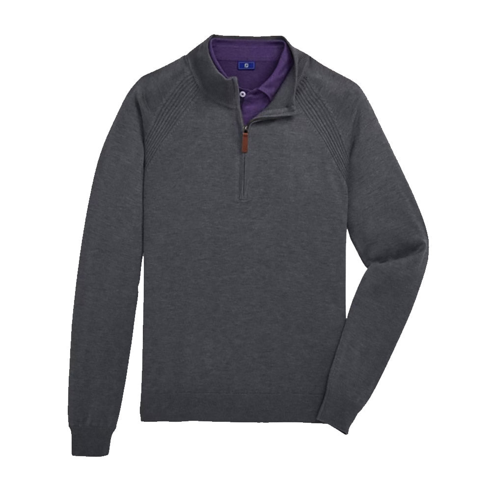 FootJoy Men's Half Zip Golf Sweater - Lightweight, Breathable & Moisture-Wicking Performance Pullover for Golfers | Perfect for Cool Weather Rounds & Clubhouse Wear