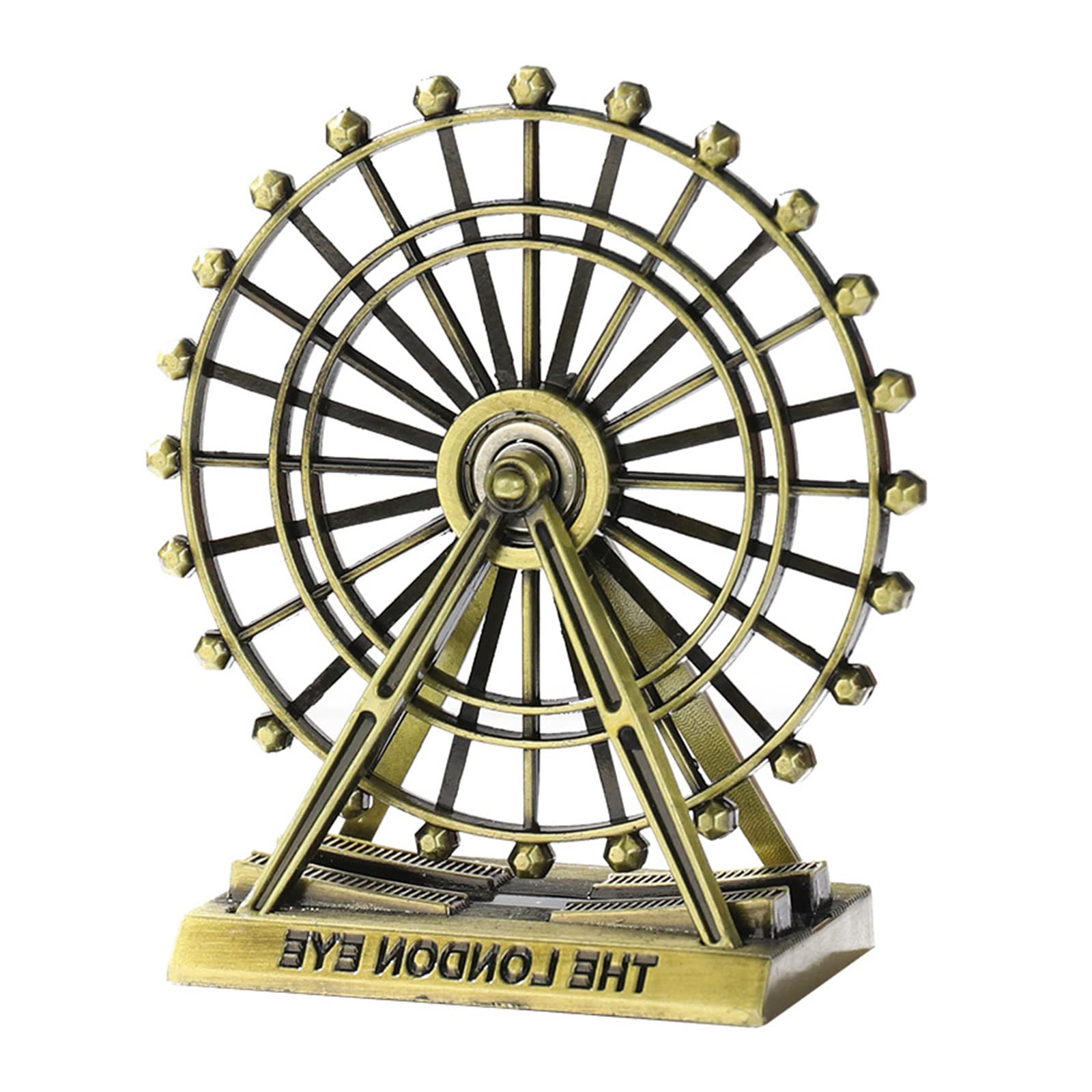 Firlar Retro Metal Ferris Wheel Ornament - Mini London Eye Sculpture for Christmas, Home & Desk Decor | Unique Gift Idea for Collectors, Office Decor & Holiday Tabletop Display