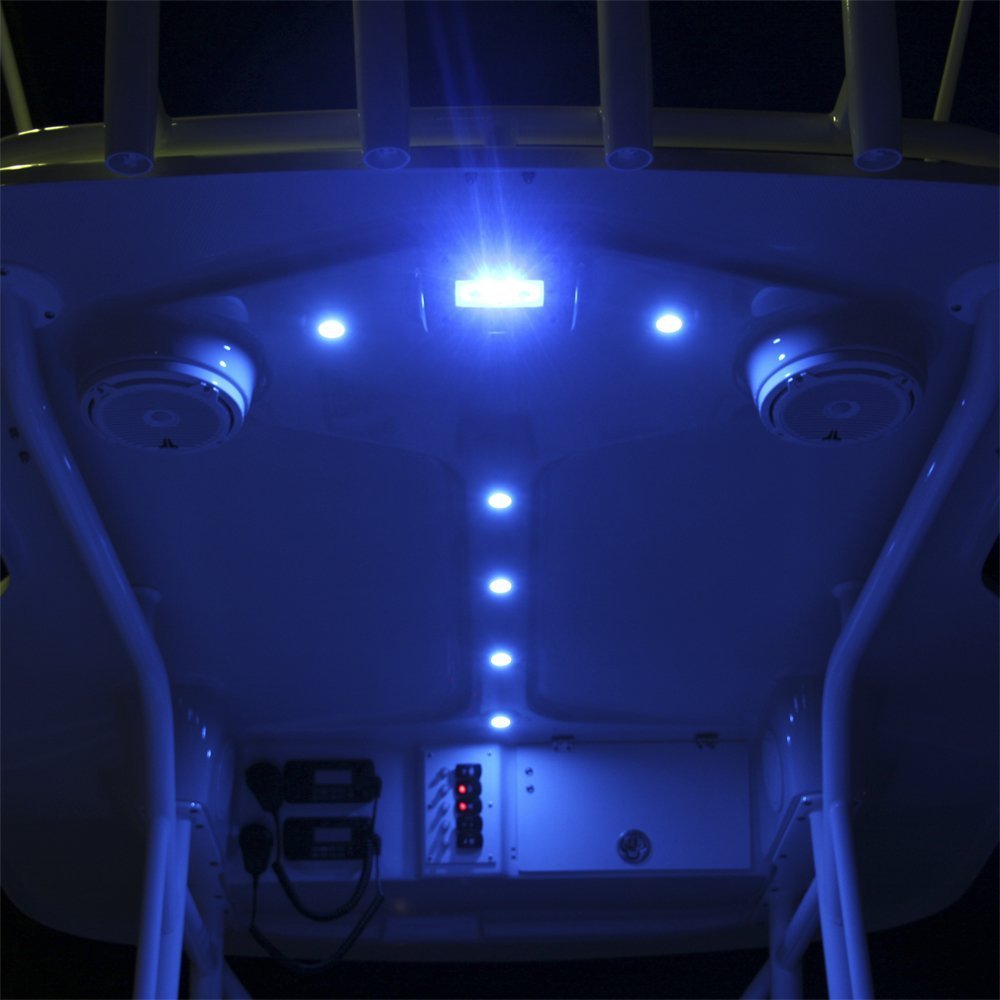 Lumitec Capri2 LED Flood Light - Flush Mount Dual Color White/Blue - Powder Coated Marine Grade Housing - Perfect for Boats, Docks, and Outdoor Lighting