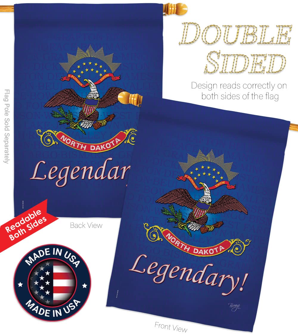 North Dakota Americana House Flag Set 28