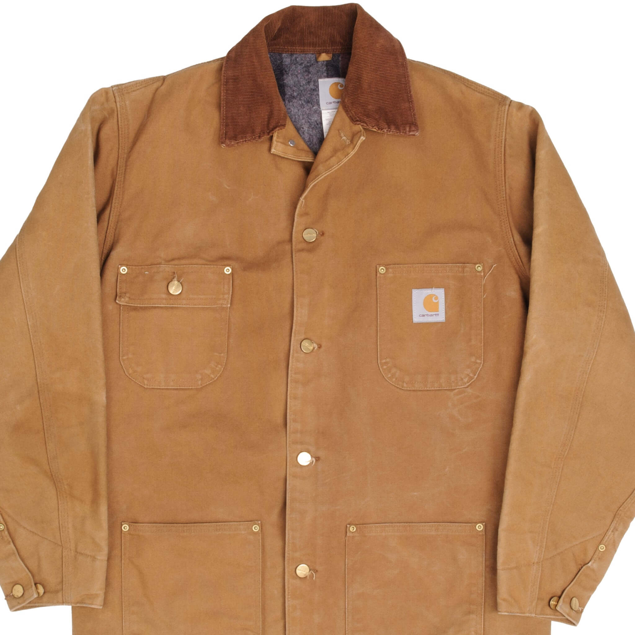 Vintage Carhartt Michigan Chore Lined Jacket C01BRN 1990s Size 42 - Made in USA - Durable Workwear for Outdoor Activities & Cold Weather