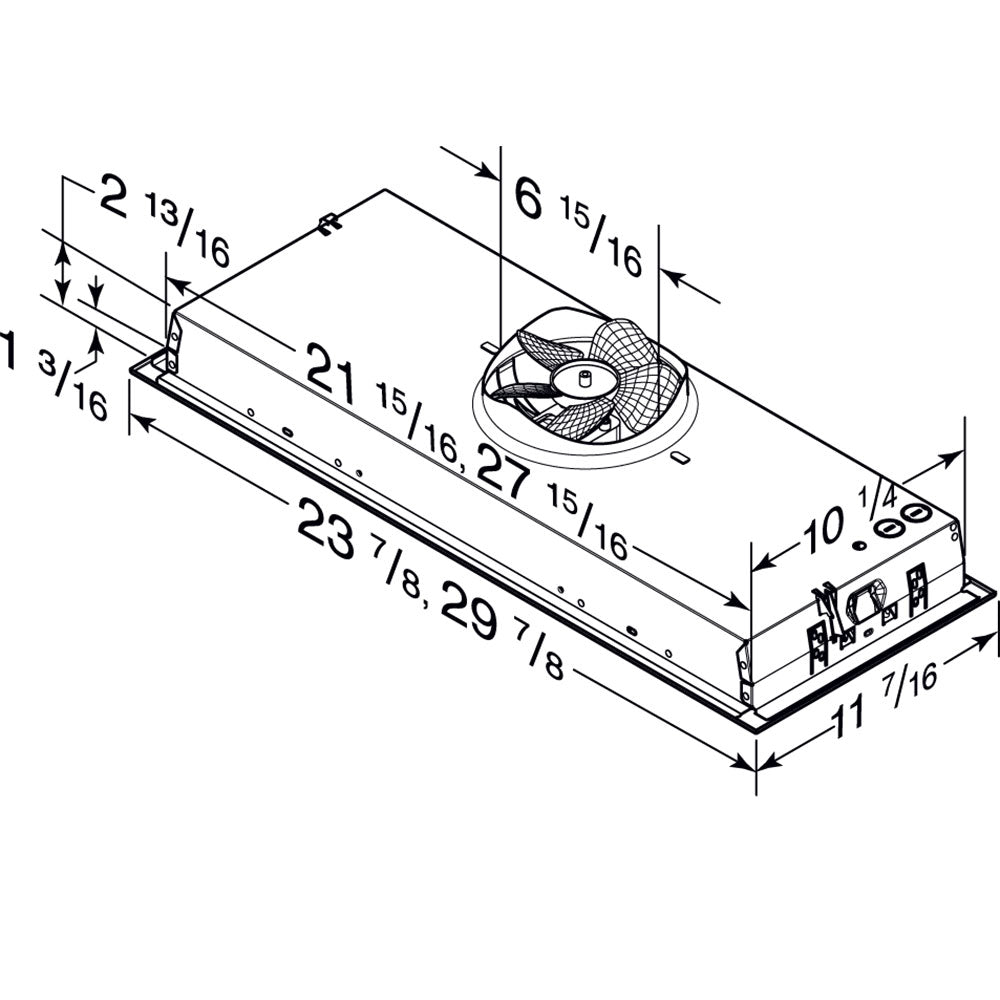 Broan BBN1243SS 24-Inch Stainless Steel Range Hood Insert - 300 CFM Built-In Blower with Power Pack - Perfect for Kitchen Ventilation & Smoke Removal