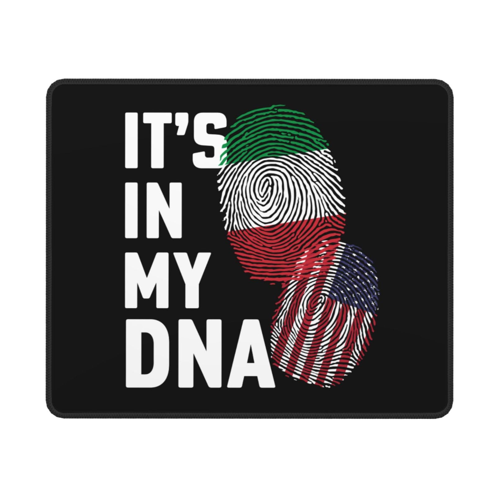 Italy It's in My DNA Mouse Pad 10x12 Inch - Non-Slip Rubber Base Computer Mouse Mat for Office, Laptop & Gaming - Perfect for Work, Home & Travel