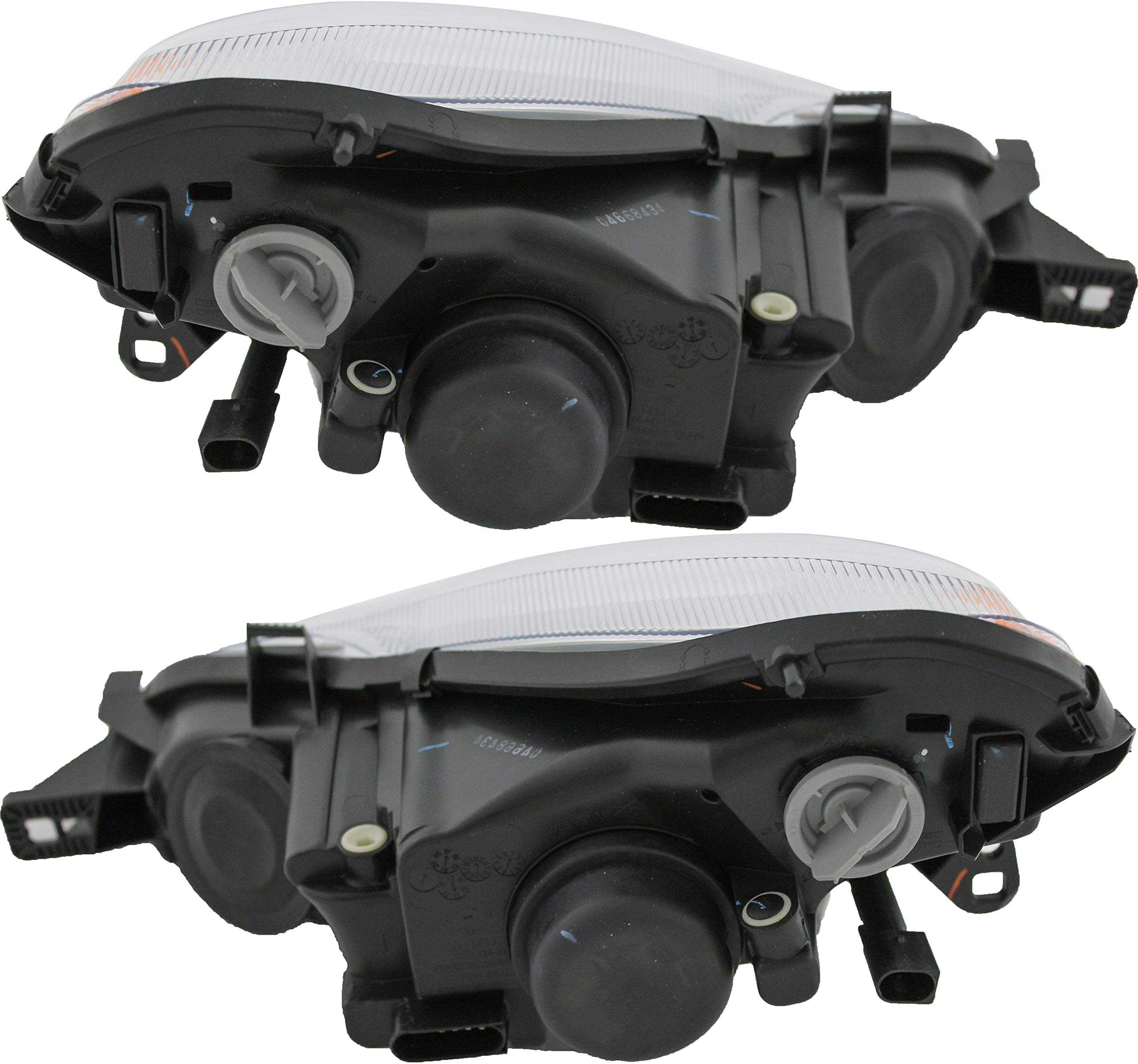 Compatible with Smart Fortwo Headlights Lamps Set 2010 2011 2012 Halogen Driver and Passenger Side - Perfect for Night Driving & Vehicle Maintenance