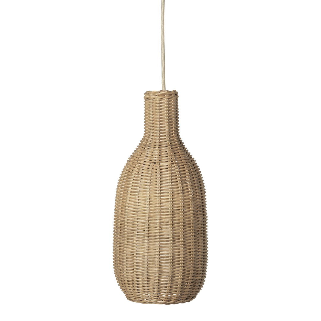 Handwoven Braided Rattan Bottle Lamp Shade - Boho Chic Home Decor for Living Room, Bedroom, or Patio Lighting