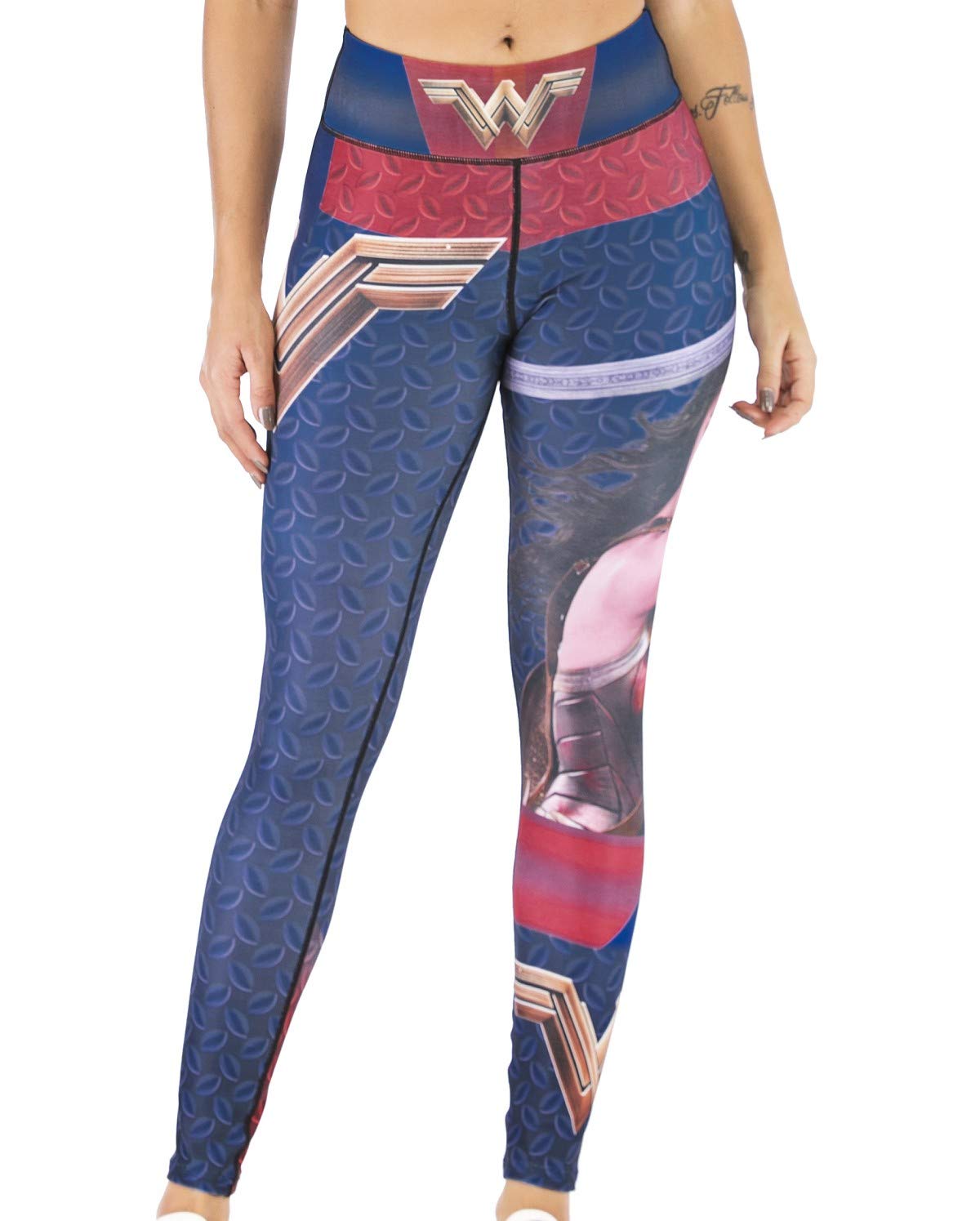 Women's Superhero Digital Print Yoga Leggings - High Waist Compression Workout Pants for Running, Gym & Casual Wear