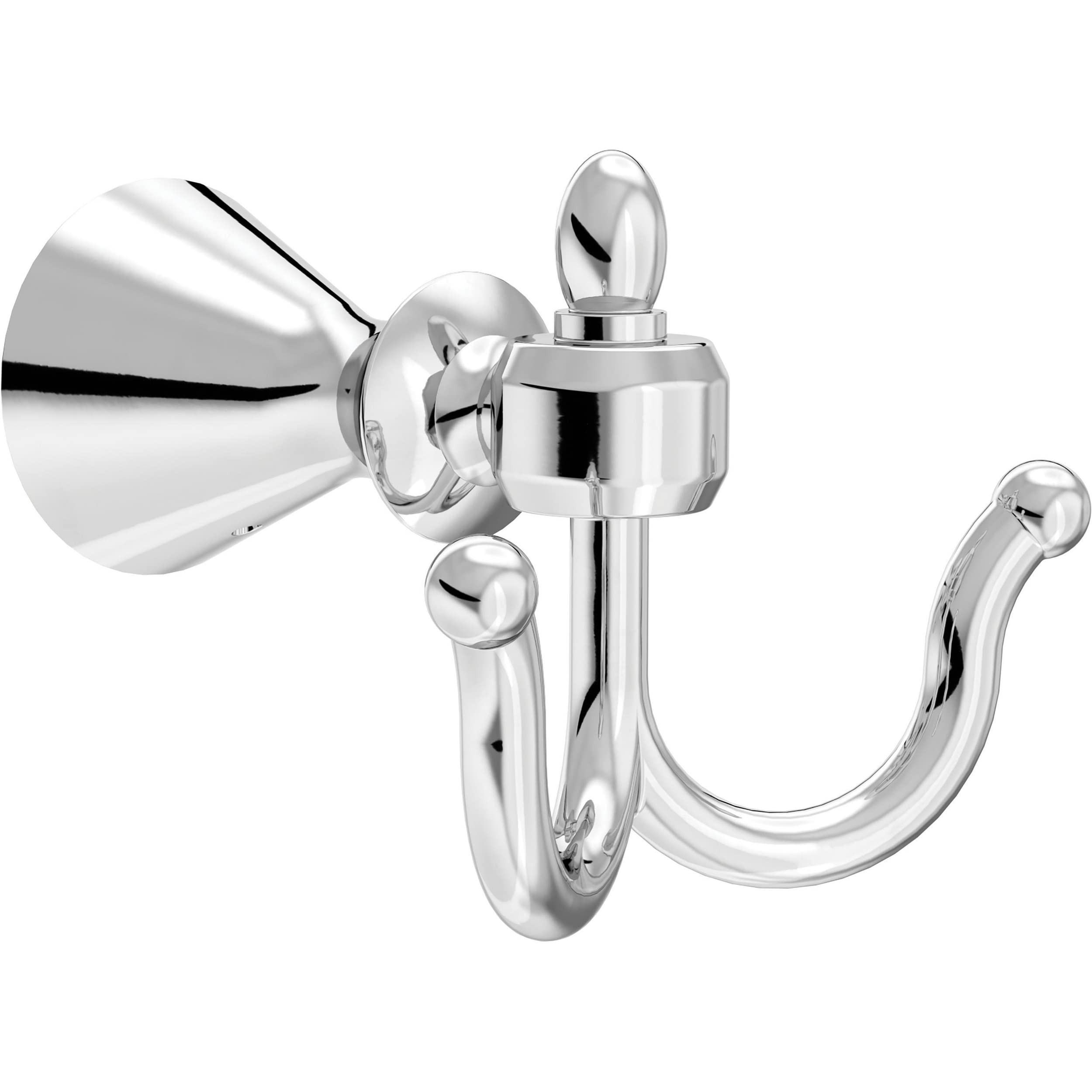 Delta Vessona 1-Pack Polished Chrome Double Towel Hook - Wall Mounted Bathroom & Kitchen Accessory for Robes, Hand Towels - Perfect for Bathrooms, Showers, Spas and Laundry Rooms (VES35-PC)