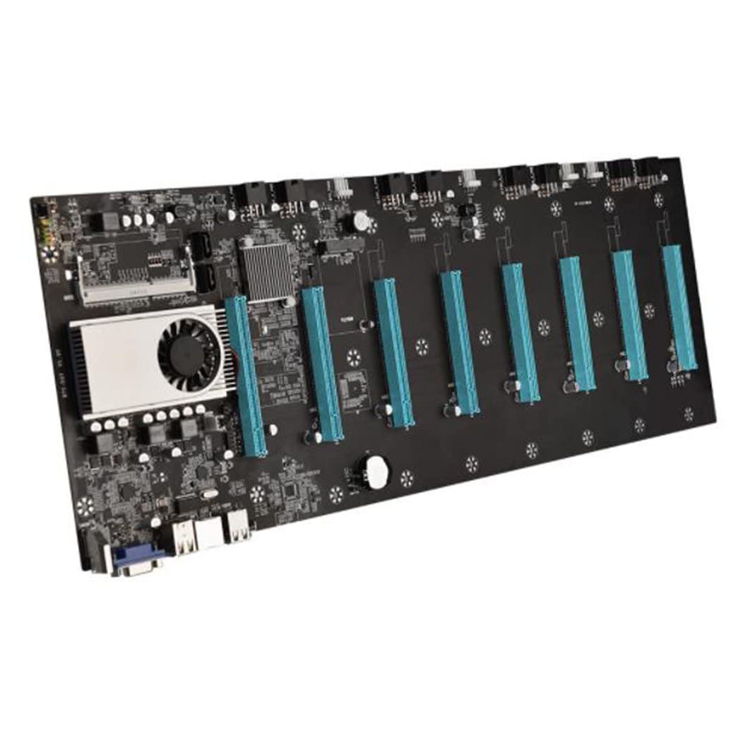 Xinsany Multi-Graphics 8 GPU Mining Rig Motherboard - Supports 8 PCIe 16X Slots for Large Space Desktop Crypto Mining (BTC-S37) - Ideal for Bitcoin, Ethereum & Altcoin Mining Operations