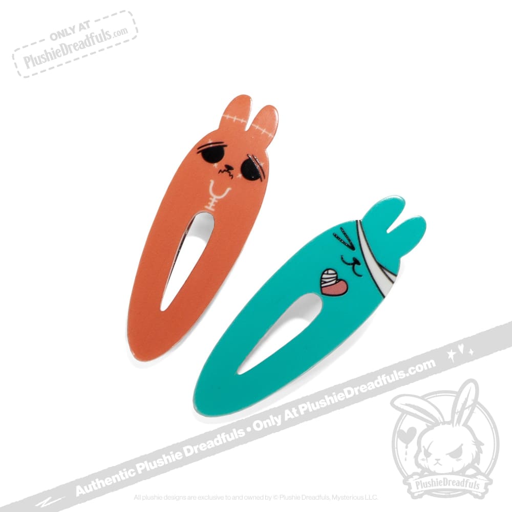 Plushie Dreadfuls Anxiety Ouchie Hair Clip Set - Cute Mental Health Awareness Hair Accessories for Women & Teens - Perfect for School, Work, and Everyday Wear
