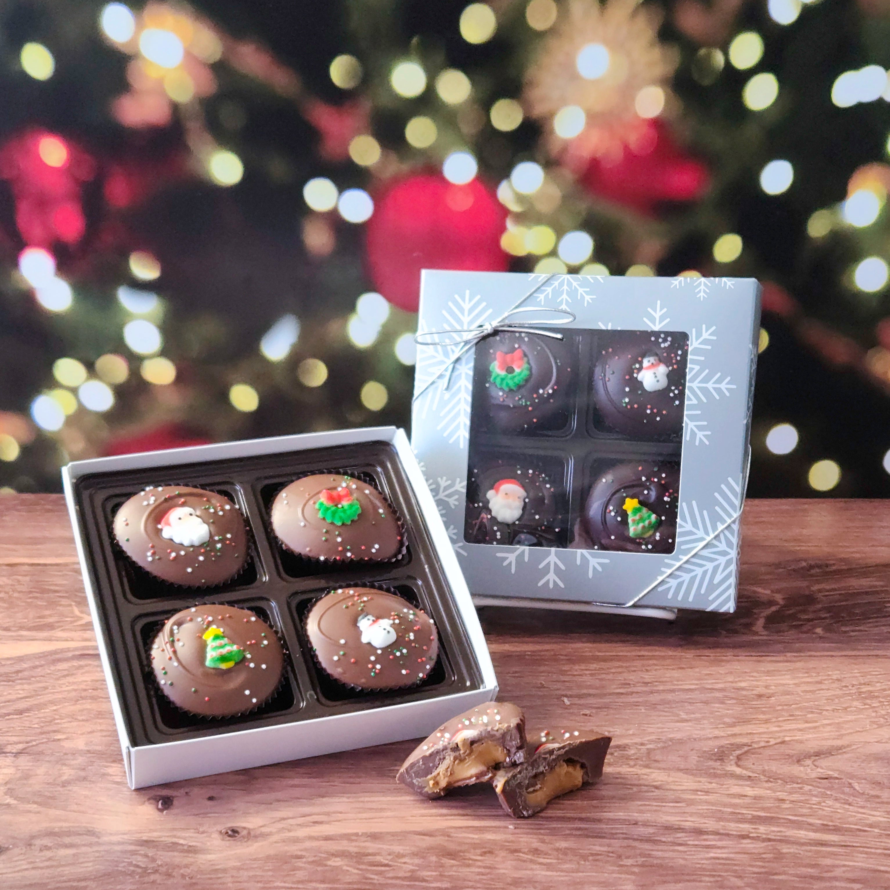 Premium Holiday Peanut Butter Cup Gift Box - Deluxe Chocolate Assortment for Christmas, Hanukkah & New Year Gifts - Perfect for Corporate Gifting, Party Favors & Sweet Treats