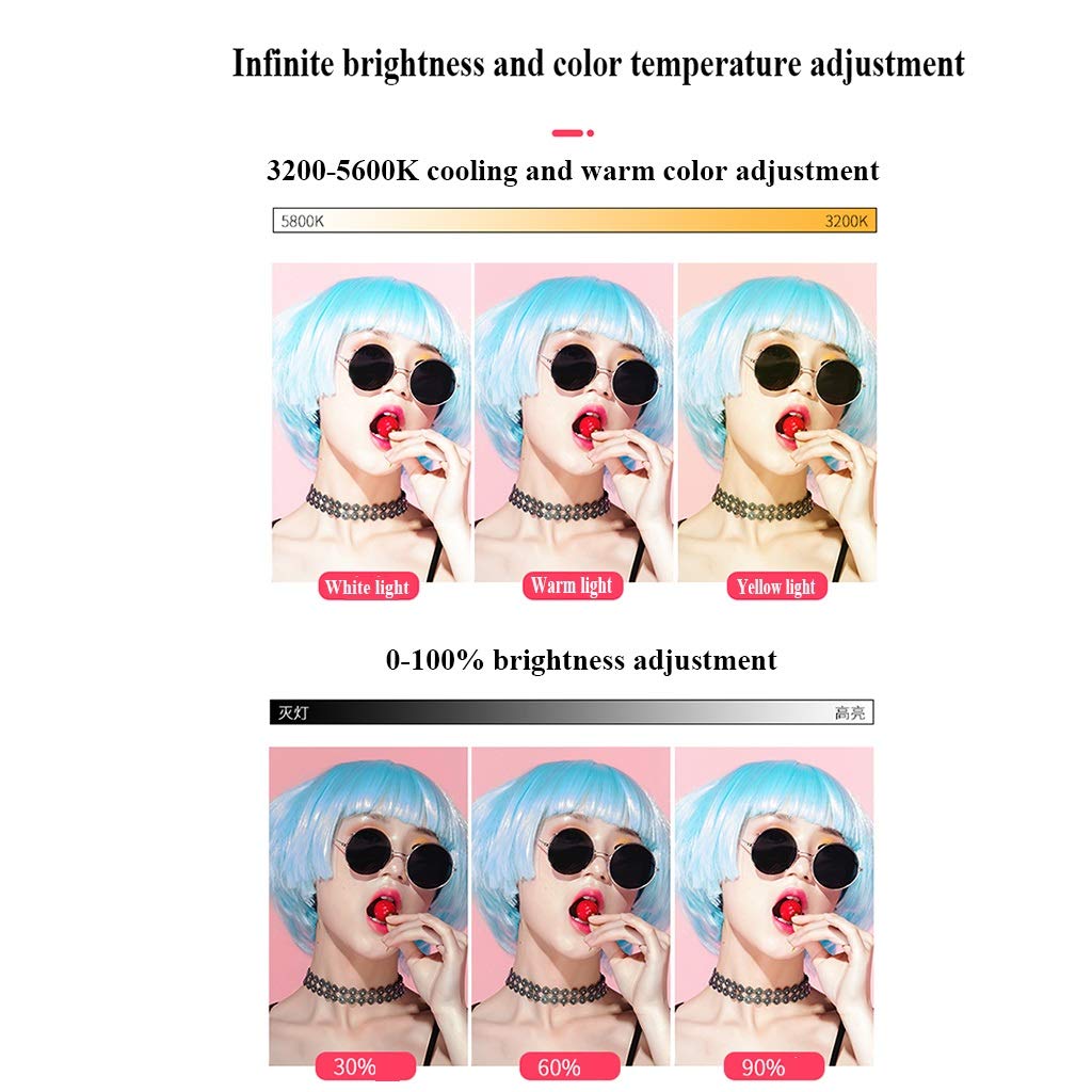 Professional 43-110CM LED Ring Light with Tripod Stand & Phone Holder - 3 Color Temperature Adjustable Soft Lighting for Makeup, YouTube Videos, TikTok Live Streaming & Photography - USB Powered Floor Standing Studio Light