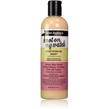 Aunt Jackie's Instant Detangling Therapy Hair Treatment - 12 oz for Curly, Coily & Natural Hair - Deep Conditioning & Frizz Control for Salon-Quality Results at Home
