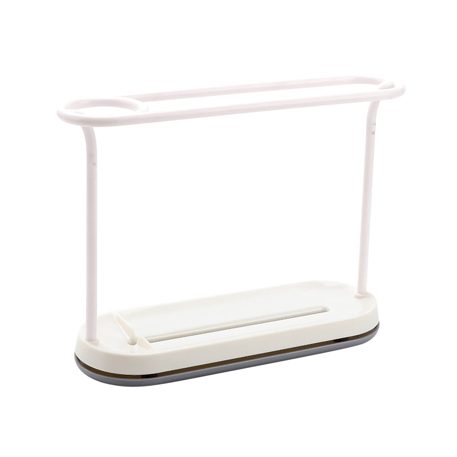 Over Sink Dish Rack - White Kitchen Soap Holder & Drain Rack for Small Spaces