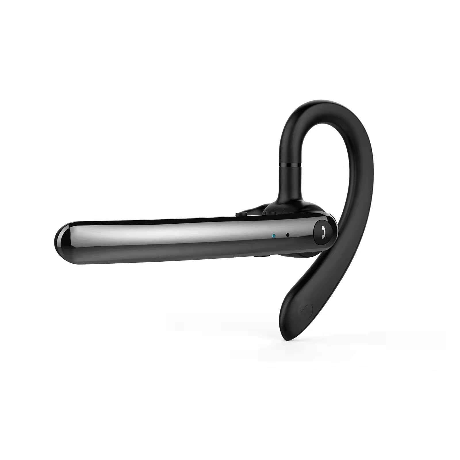 Wireless Bluetooth Earpiece with Noise Cancelling Mic - In-Ear Headset for Truck Drivers, Business Calls, Sports & Workouts - Long Battery Life Hands-Free Earpiece for iPhone & Android Phones (Perfect for Driving, Running, Gym & Office Use)
