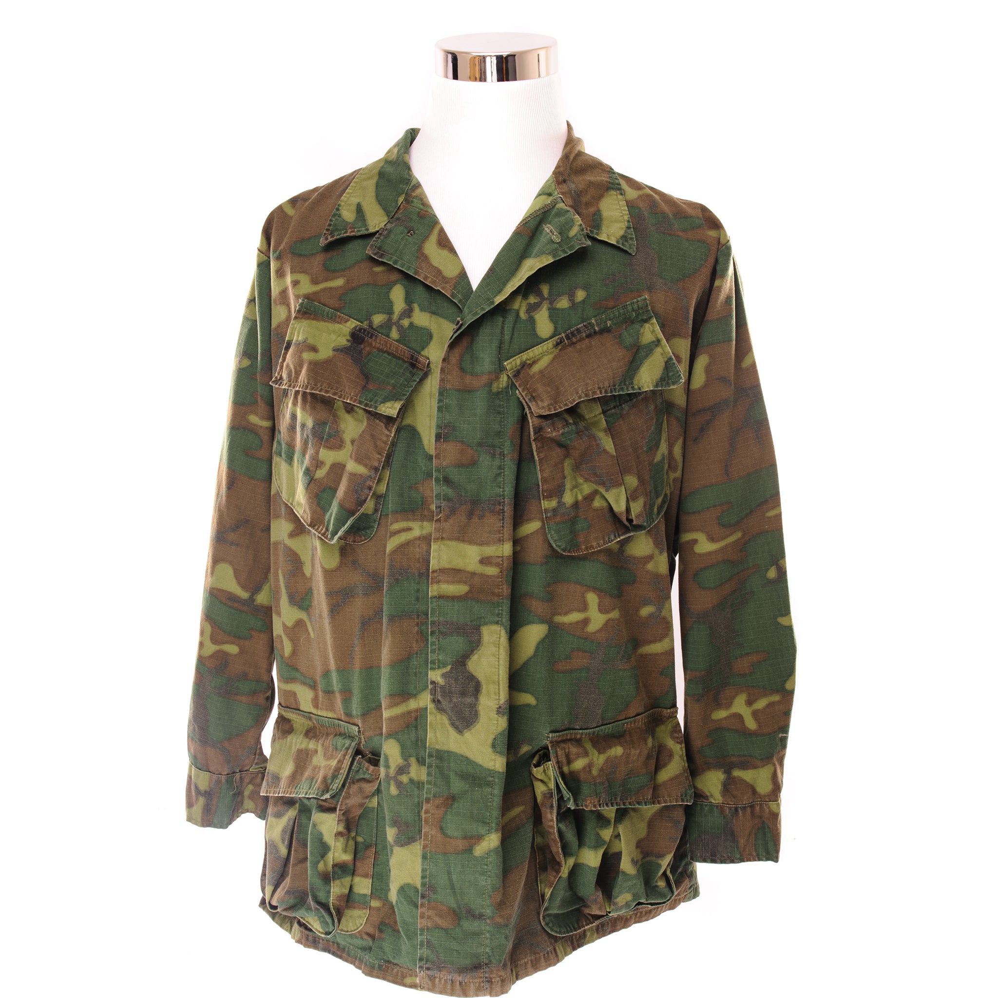 Vintage US Army Tropical Combat Jacket 4th Pattern ERDL 1968 Vietnam War - Size Large Regular - Military Surplus, Outdoor Adventure, Reenactment & Collectible
