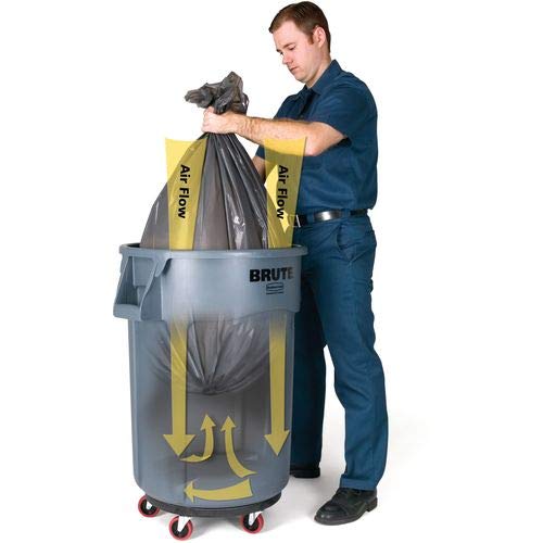 Rubbermaid BRUTE 20-Gallon Heavy-Duty Round Trash Can - Blue Commercial Garbage Bin for Landscaping, Construction Sites, Restaurants, Offices & Warehouses - Durable Waste Container for Indoor/Outdoor Use