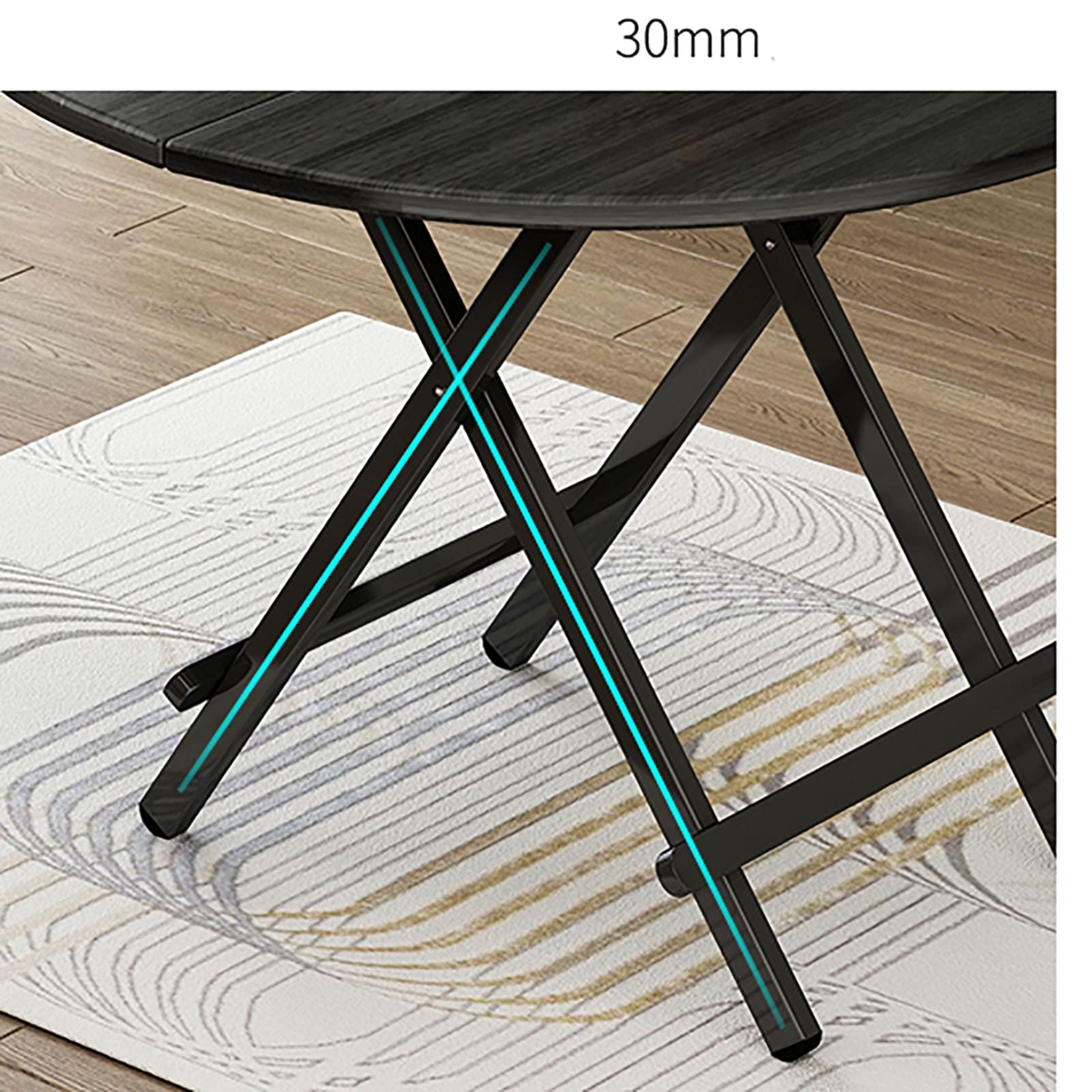 Foldable Dining Table - 80×74cm Round Multifunctional Compact Table for Small Apartments, Kitchen, Living Room | Space-Saving & Stylish Home Furniture for Dining, Work, Study, and Entertaining