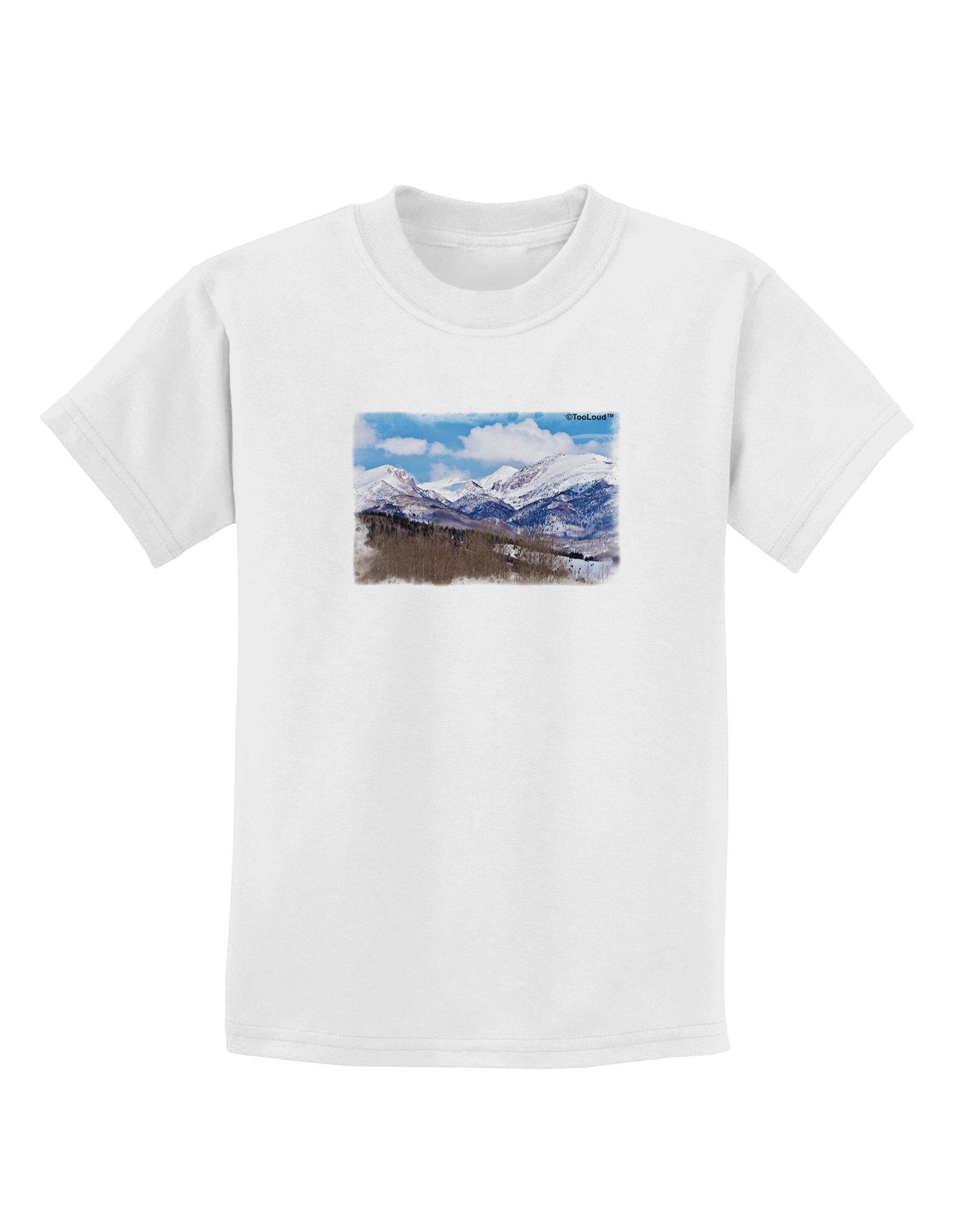 TooLoud Pikes Peak Kids T-Shirt - Fun Graphic Tee for Boys & Girls - Comfortable Cotton Shirt for Outdoor Adventures & Casual Wear