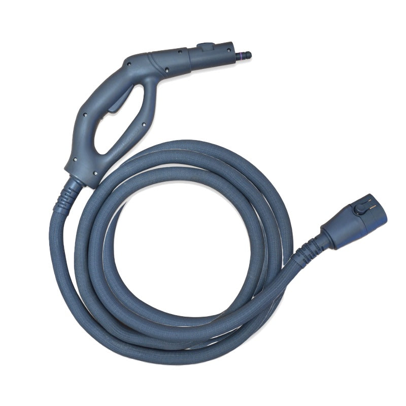 MR 750 Ottimo Gray Steam Gun with 12-Foot Hose & Outer Sleeve - Perfect for Home Cleaning, Car Detailing, and Industrial Use