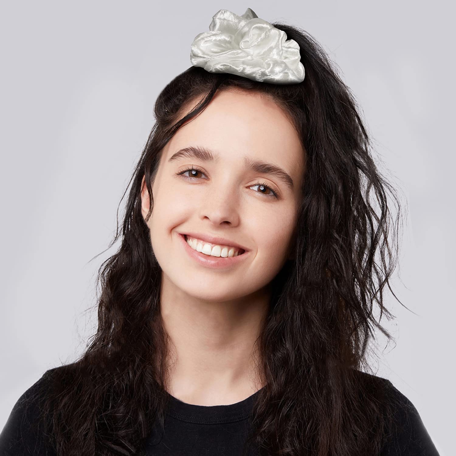 ALIBA COLLECTION Mulberry Silk Hair Scrunchies - No Damage Hair Ties for Fine & Curly Hair - Soft Silk Ponytail Holders for Women & Girls - Perfect for Sleep, Workout, and Everyday Hair Care