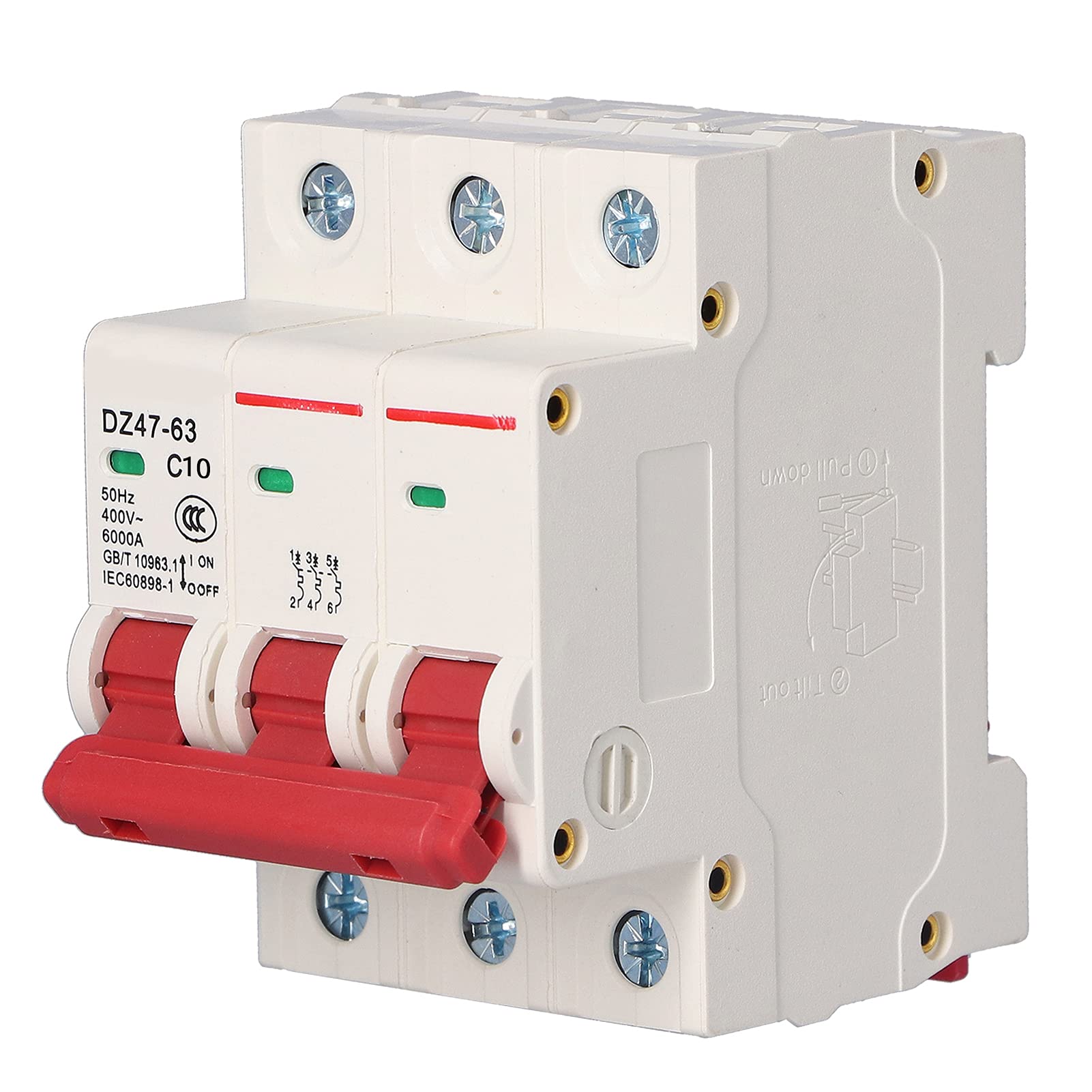 Mini Circuit Breaker 25A 3P 400V DIN Rail - Home & Industrial Use