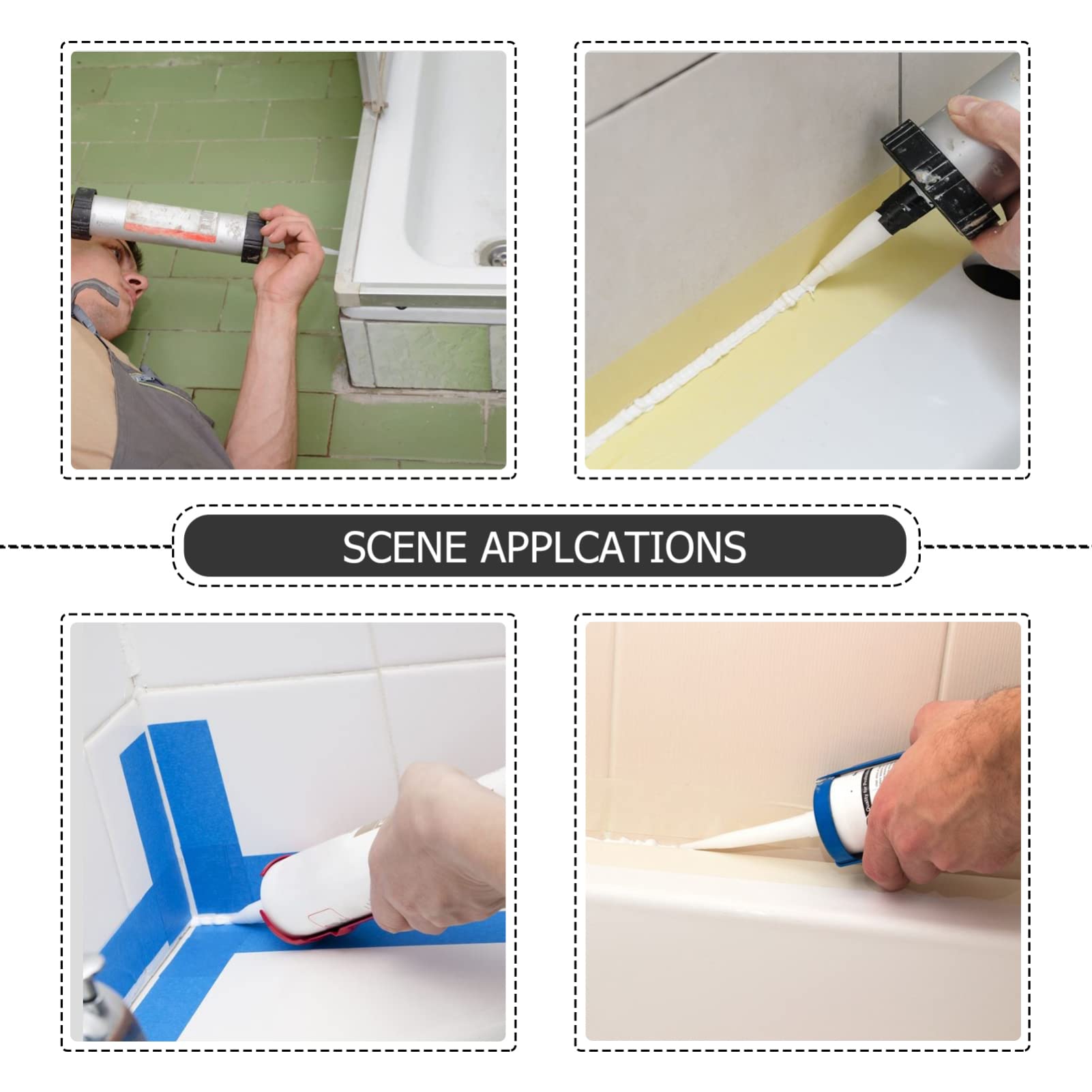 Baluue 50Pcs Silicone Caulk Tube Cap Cover - Caulk Sealer Saver for Preserving & Reusing Caulking Tubes - Perfect for Home Repairs, Bathroom & Kitchen Sealant Storage