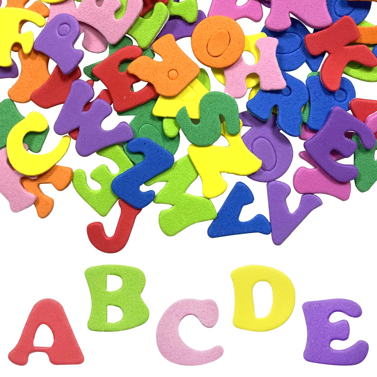 HAIKING 130 PCS Self-Adhesive Foam Letter Stickers for DIY Crafts, Scrapbooking, Greeting Cards & Home Decor (20mm) - Perfect for Kids' Art Projects, Classroom Activities & Party Decorations